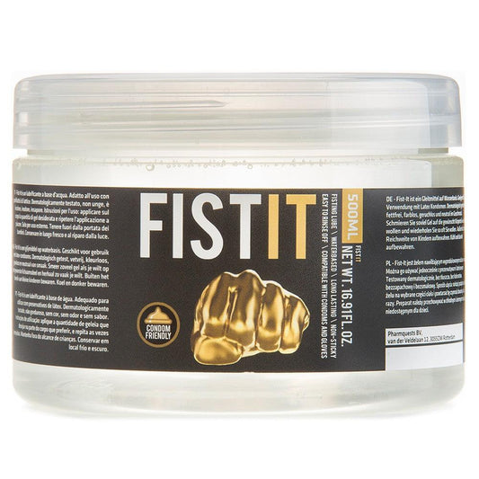 Lubrifiant FistIt Pe Baza de Apa, Gel Transparent, Compatibil cu Prezervative, 500 ml - Amoroso