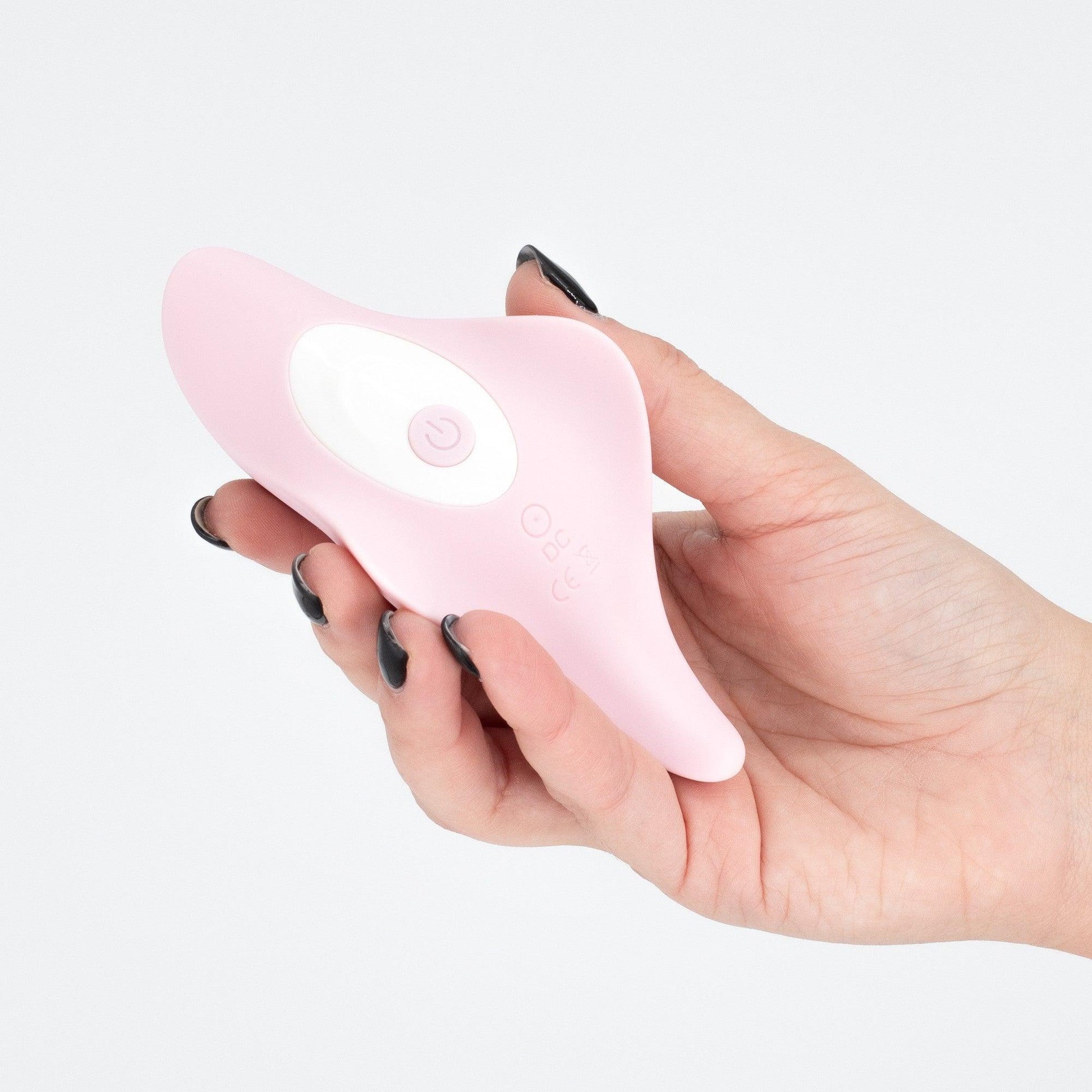 Vibrator Portabil cu Telecomanda, 9 Moduri de Vibratie, Crushious Mobula, Roz/ Alb - Amoroso
