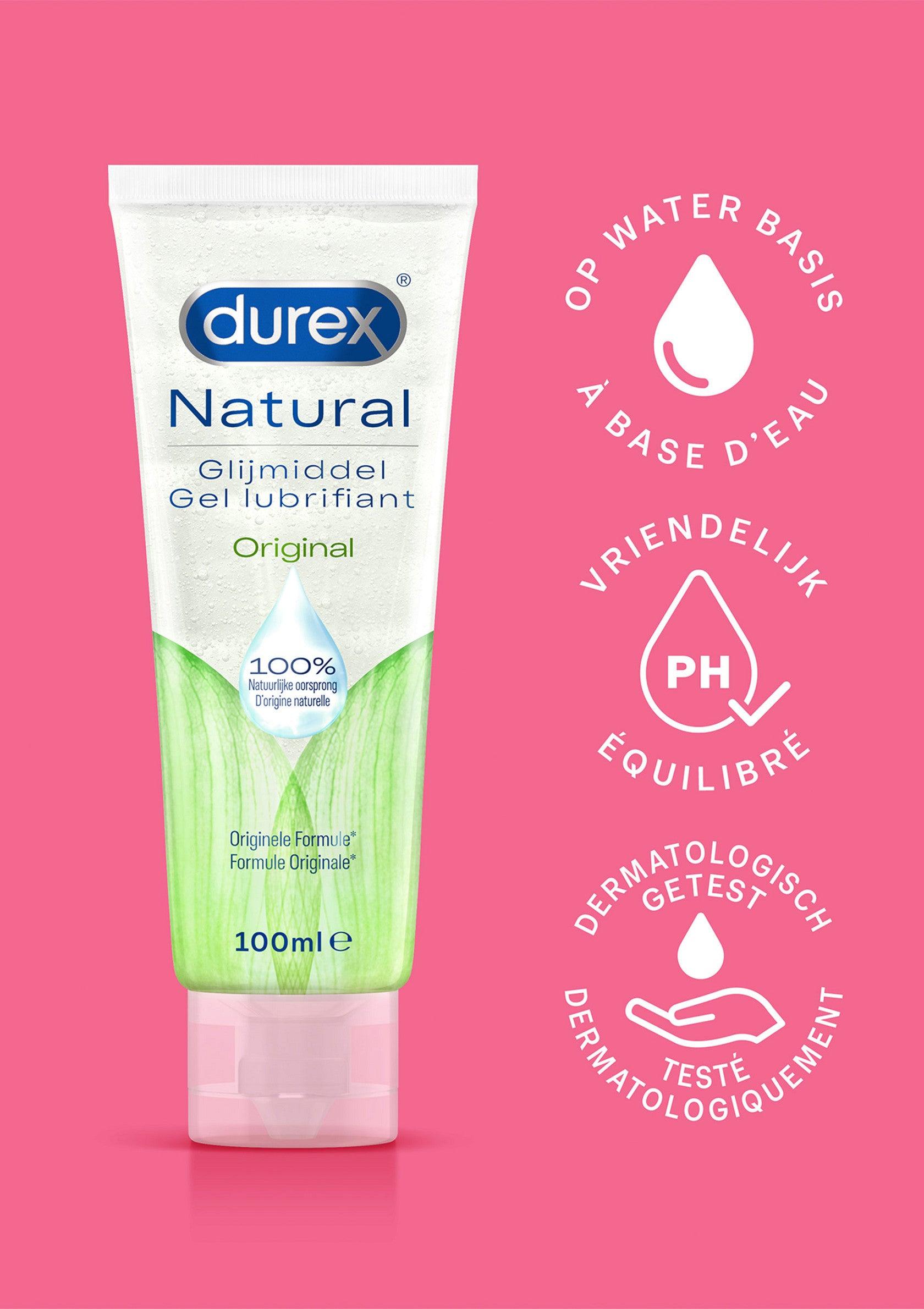 Gel Lubrifiant, 100% Natural, Confort si Siguranta in Momentele Tale, Intime Durex Natural, 100ml - Amoroso