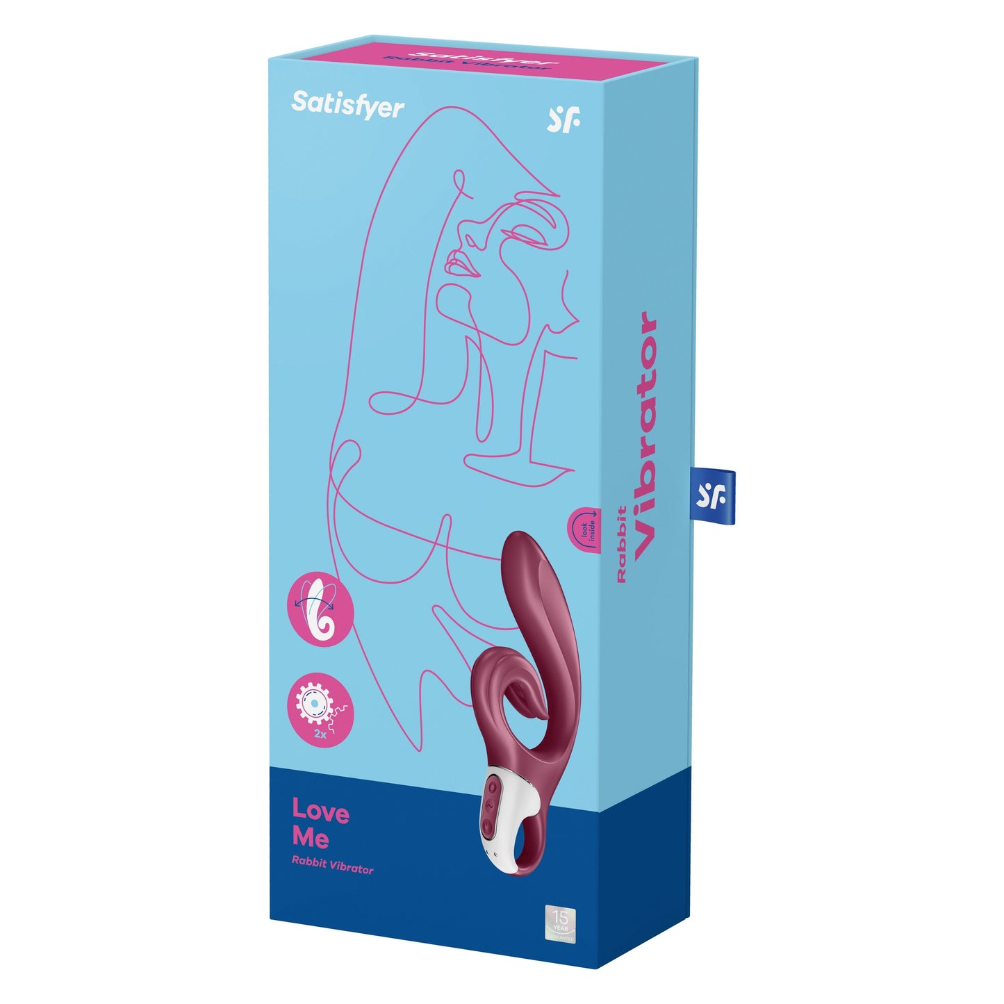 Vibrator Iepure cu Stimulare Duala, Placeri Supreme, Satisfyer, Rosu - Amoroso