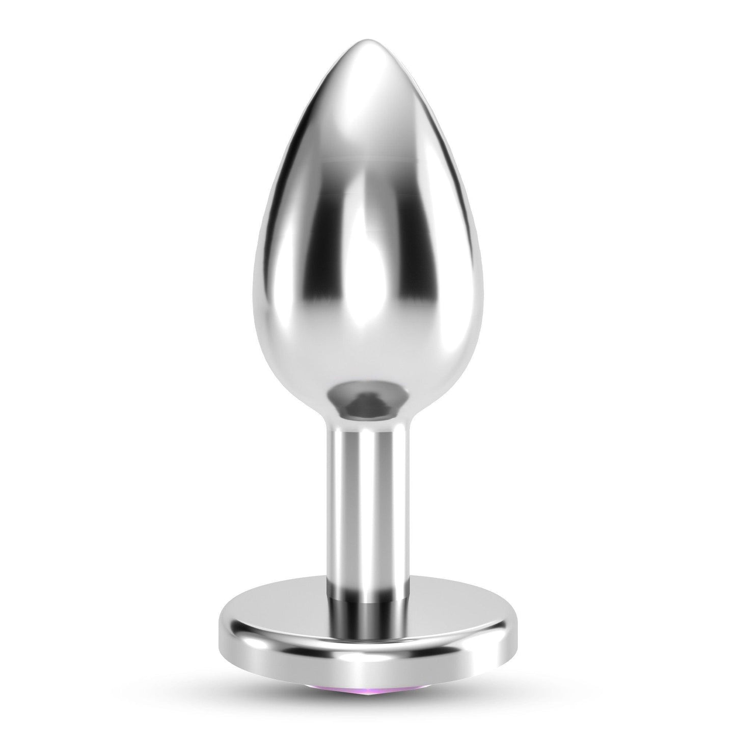 Dop Anal Medium cu Cristal, Rafinament si Placere in Fiecare Moment, 7x3.3 cm, Crushious, Argintiu - Amoroso
