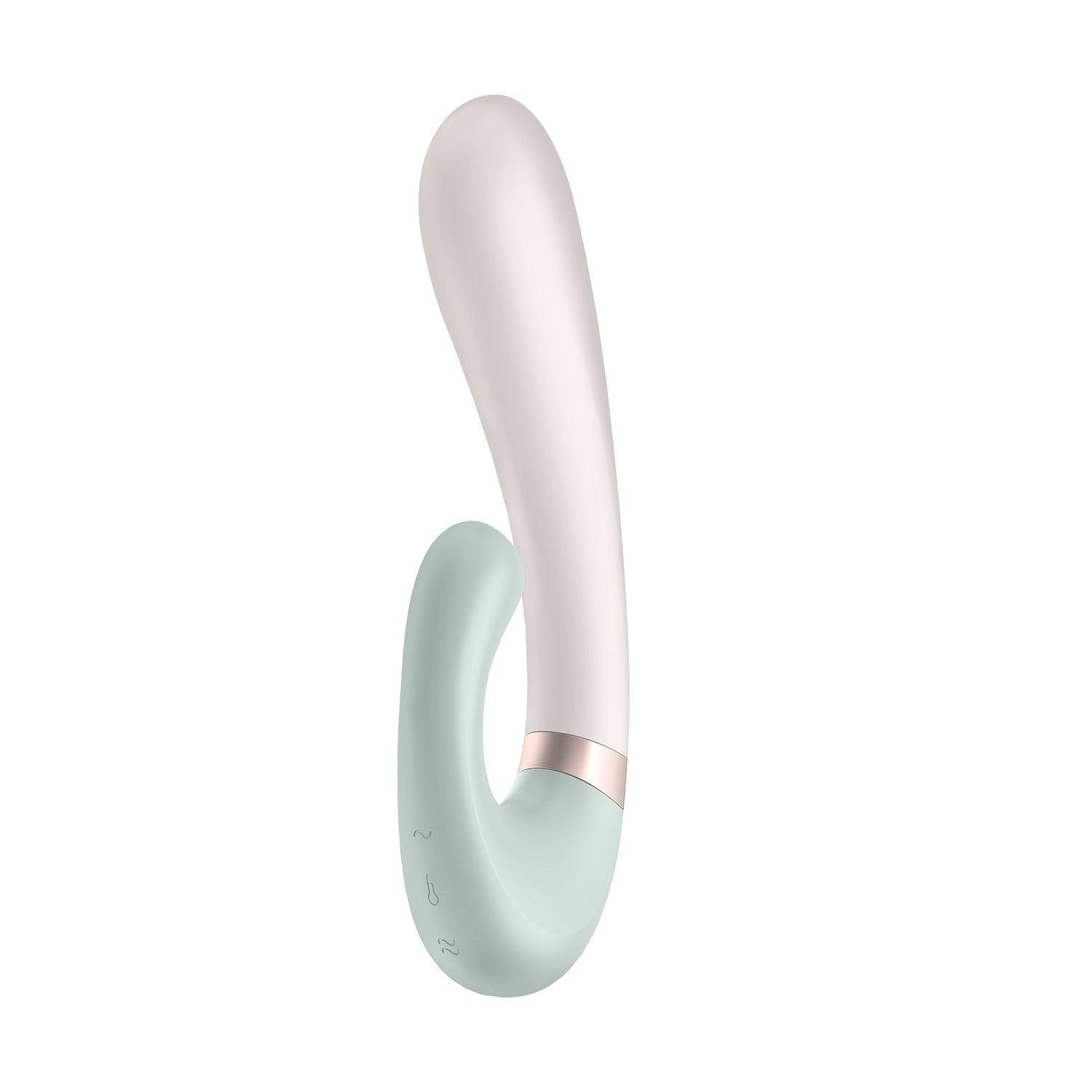 Vibrator cu Functie de Incalzire, Control prin Aplicatie, Placeri Supreme, Satisfyer Heat Wave, Verde - Amoroso