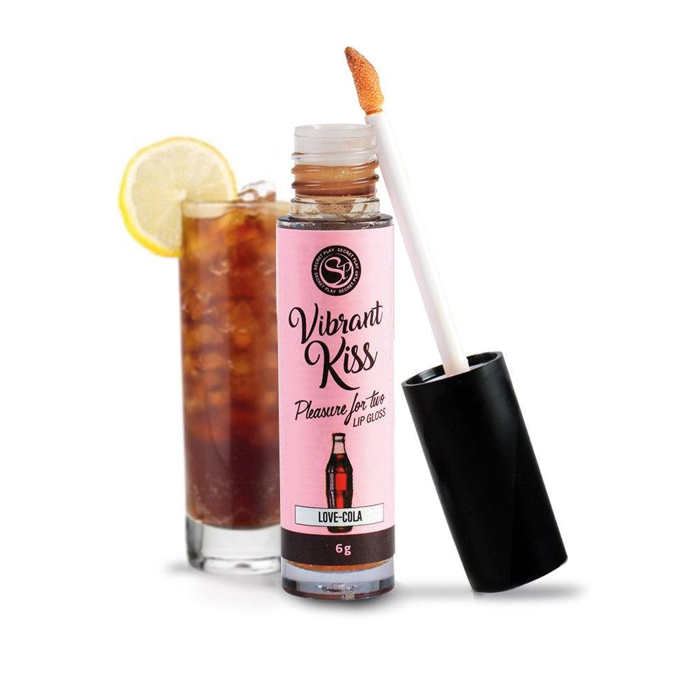 Luciu de Buze Vibrant Kiss, Aroma de Cola, Saruturi Unice, Secret play, 6 ml - Amoroso