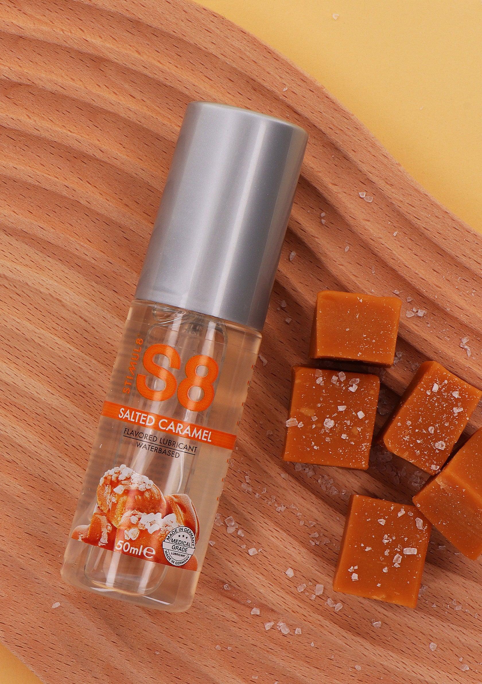 Lubrifiant Pe Baza de Apa, Gust De Caramel Sarat, Momente Intime Delicioase, S8 Caramel Toffee Lubricant, 50ml - Amoroso