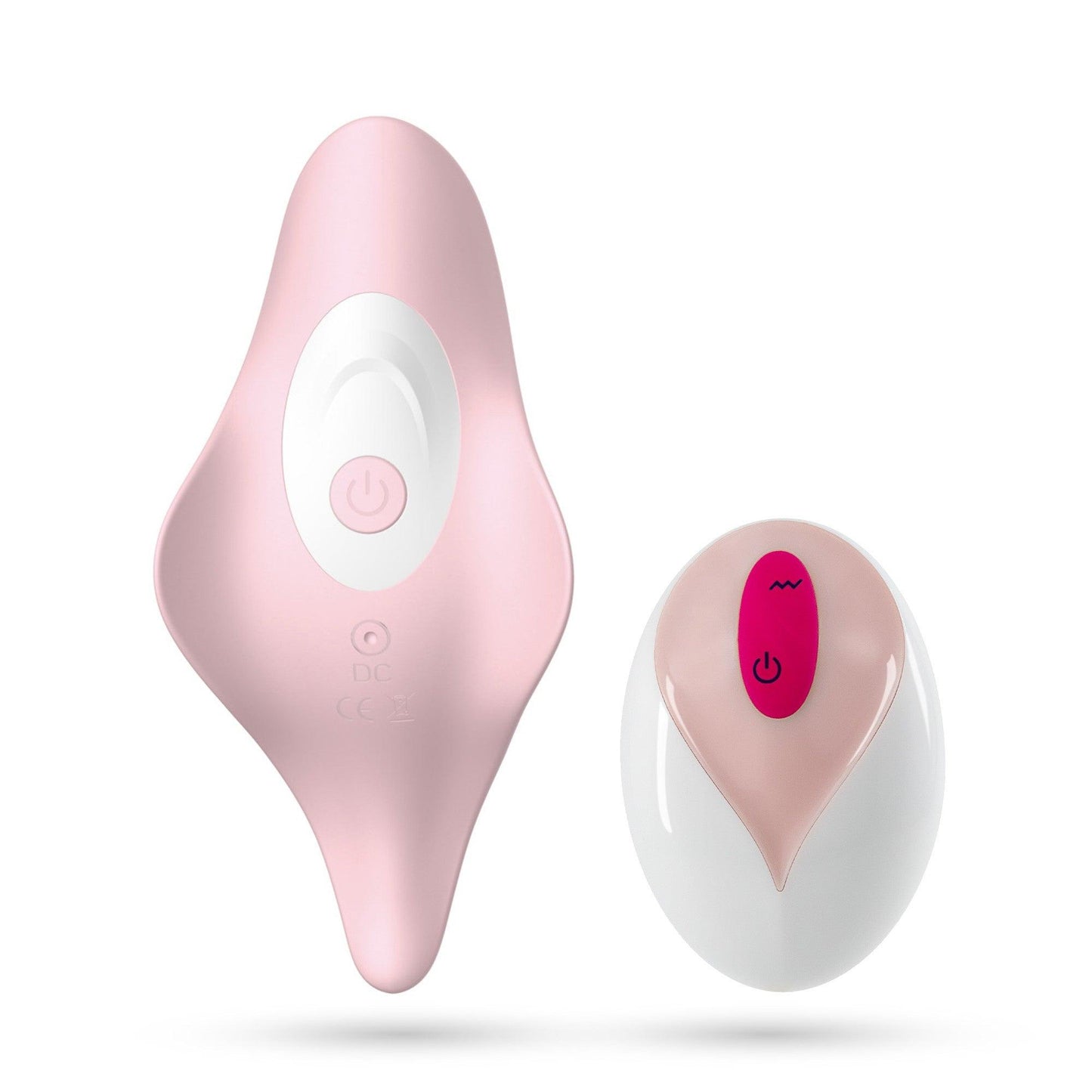 Vibrator Portabil cu Telecomanda, 9 Moduri de Vibratie, Crushious Mobula, Roz/ Alb - Amoroso