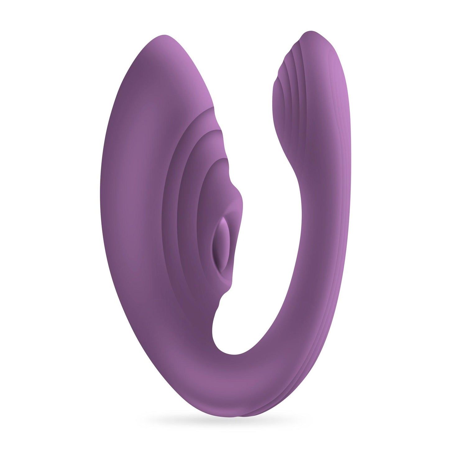 Set Vibrator Reincarcabil cu Telecomanda + Lubrifiant, Stimulare Duala pentru Momente de Neuitat, Crushious, Mov - Amoroso