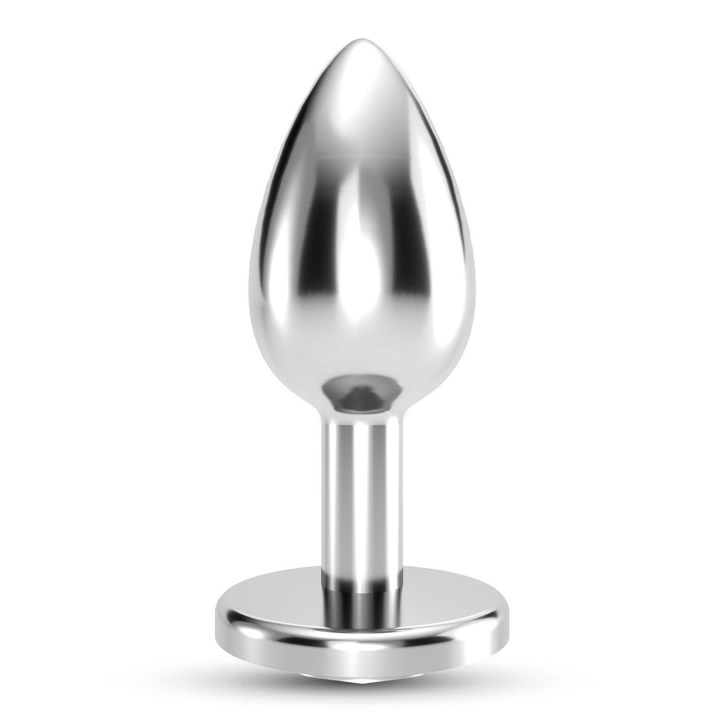 Dop Anal Small cu Cristal, Rafinament si Placere in Fiecare Moment, 6x2.7 cm, Crushious, Argintiu - Amoroso