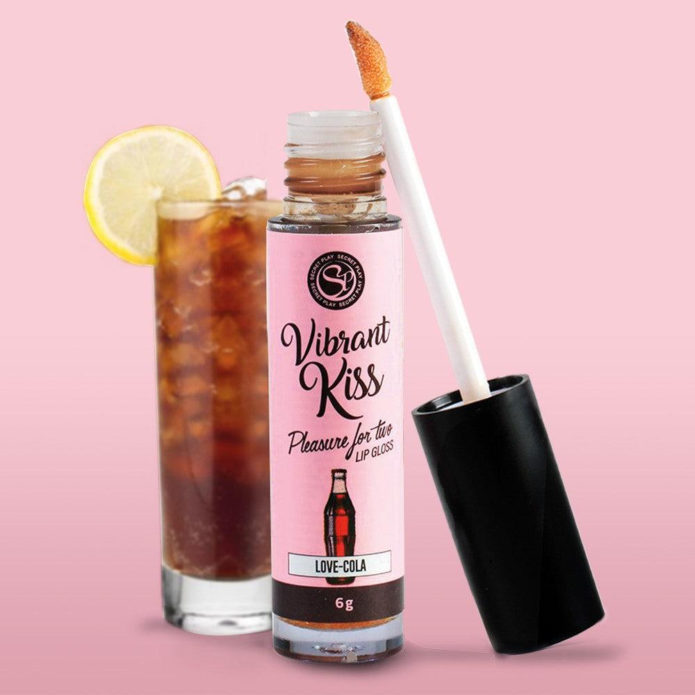 Luciu de Buze Vibrant Kiss, Aroma de Cola, Saruturi Unice, Secret play, 6 ml - Amoroso