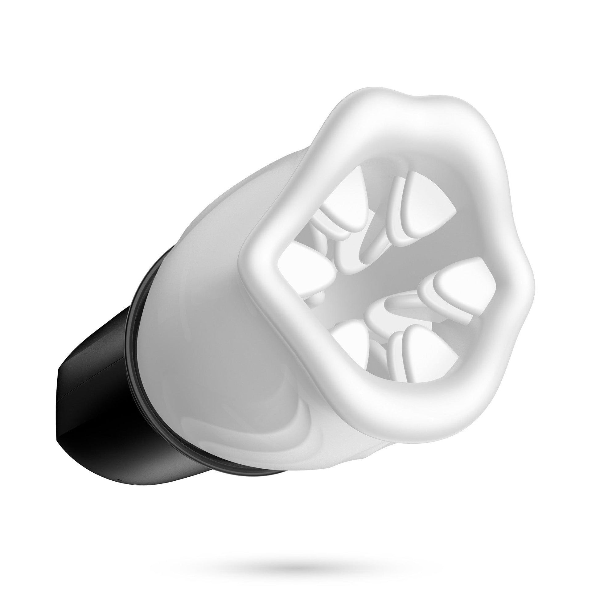 Masturbator cu Efect de Sex Oral, 360° Rotire, 3 Viteze si 4 Modele, Reincarcabil USB, Alb/ Negru - Amoroso