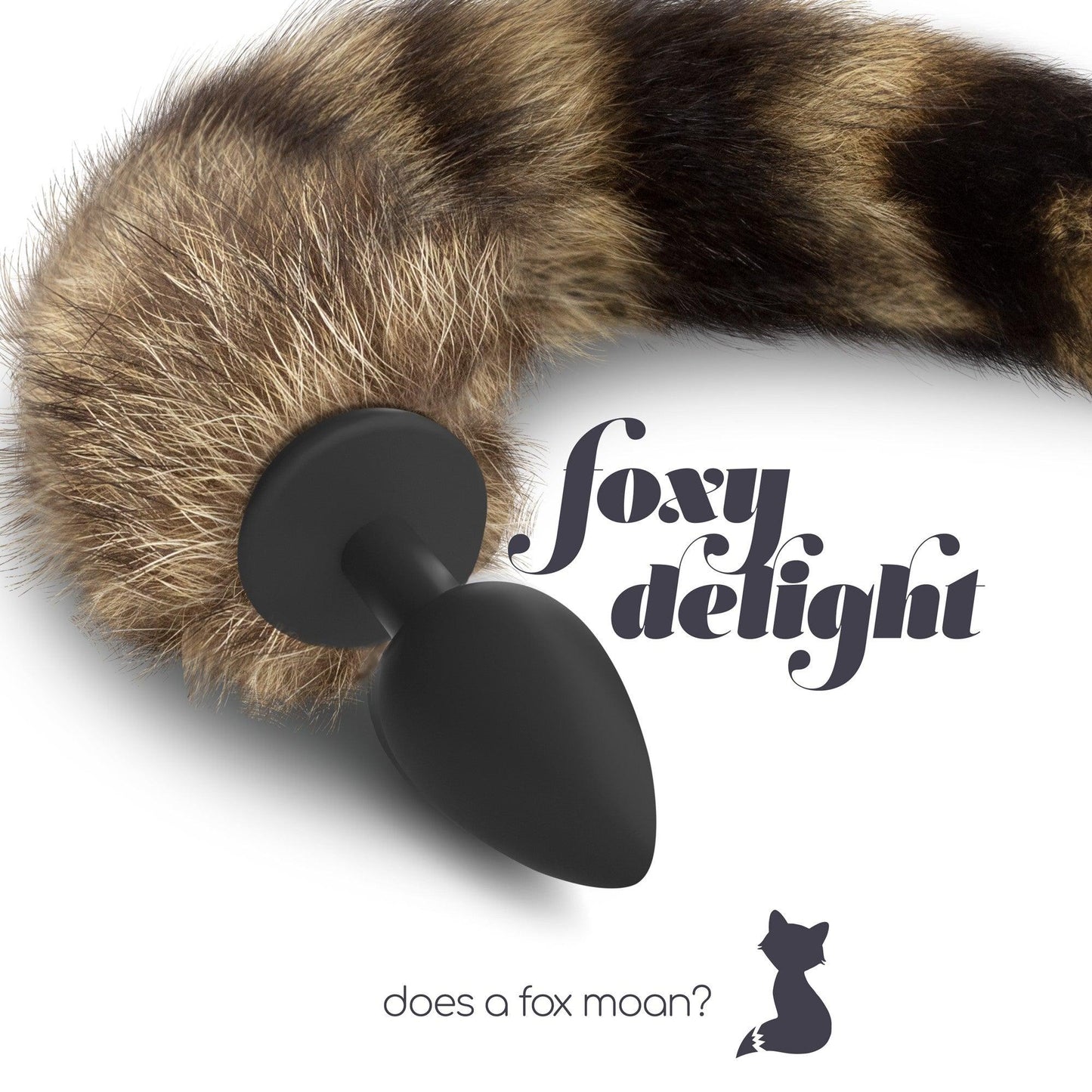 Dop Anal cu Coada Foxy Delight din Silicon, Placere Senzuala si Eleganta in Jocurile de Rol, Negru - Amoroso