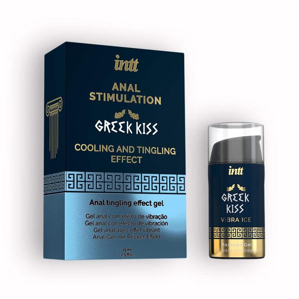 Stimulare Anala cu Efect Racoritor si Revigorant, INTT Greek Kiss Gel de Masaj, 15ml - Amoroso