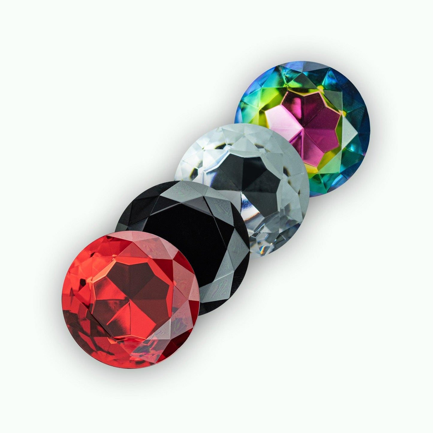 Plug Anal Mic cu 4 Bijuterii Schimbabile, Eleganta si Versatilitate, 7x2.7 cm, Crushious Camileo, Multicolor - Amoroso