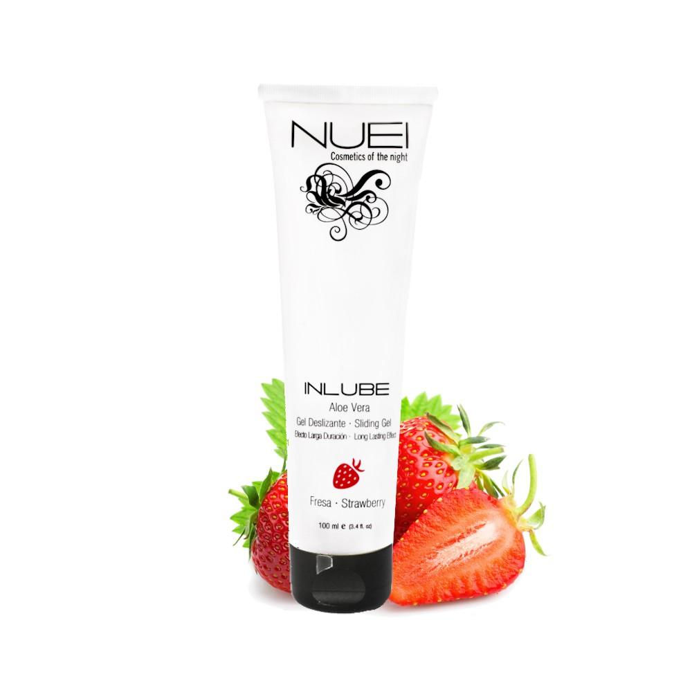Lubrifiant Pe Baza de Apa, Aroma de Capsuni, pentru Momente Senzuale, Nuei, 100ml - Amoroso