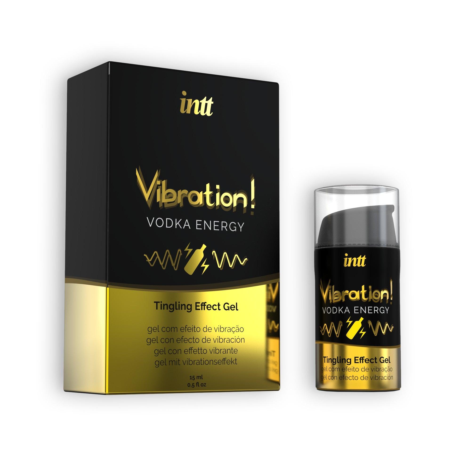 Gel Stimulator cu Efect Vibrant si Racoritor, Unisex, Momente Intense, INTT Vibration Vodka Energy, 15ml - Amoroso