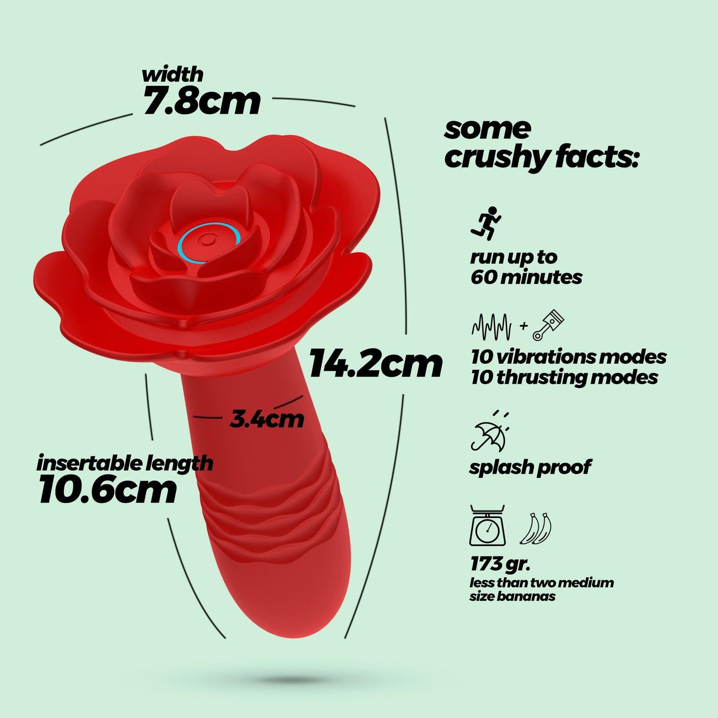 Plug Anal Romeo cu Functie de Extindere, 10 Moduri de Vibratie si Telecomanda, Rosu - Amoroso