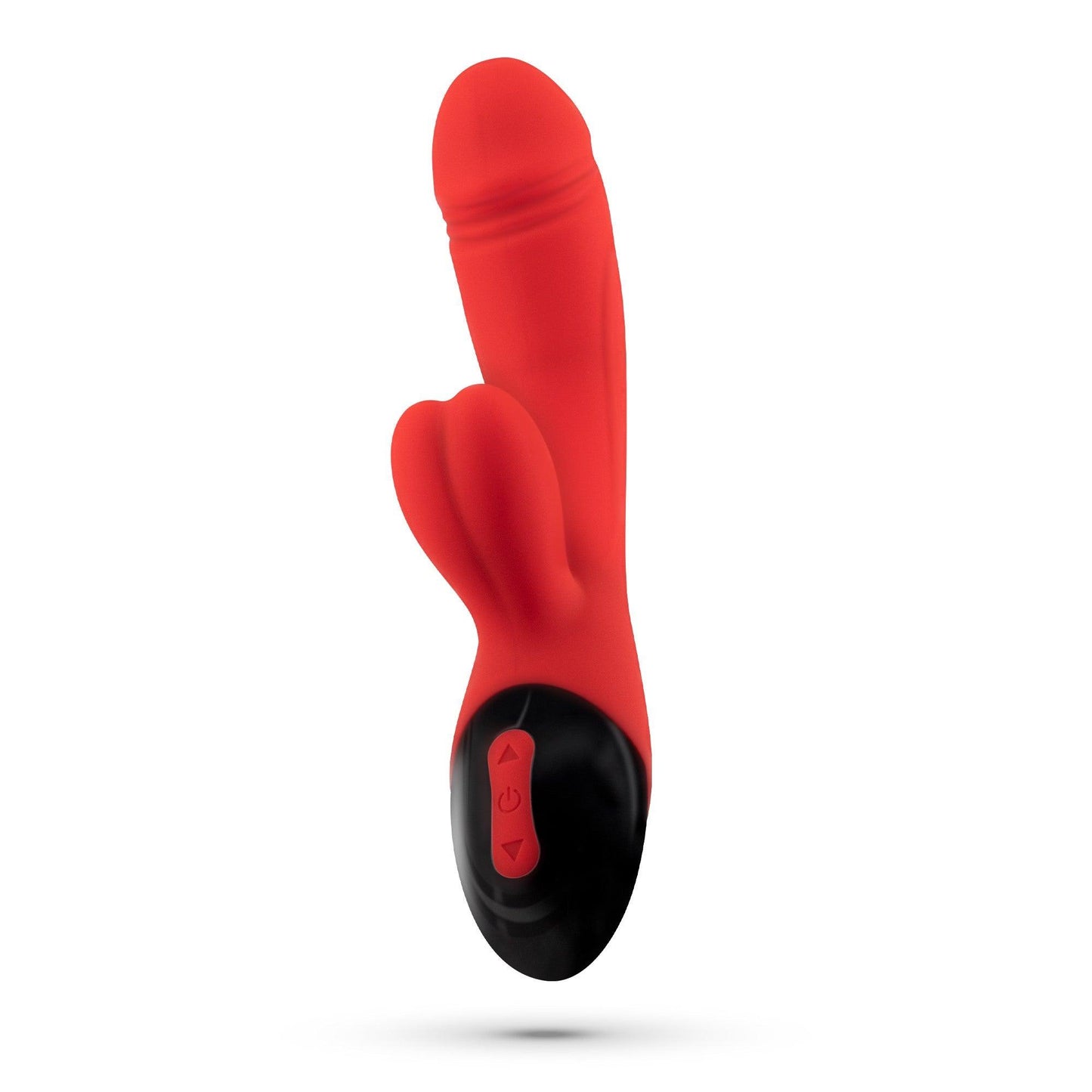 Vibrator Rabbit Dare Dong, 8 Moduri Vibrante, Stimulare Vaginala si Clitoridiana, Reincarcabil, Design Ergonomic, Rosu - Amoroso