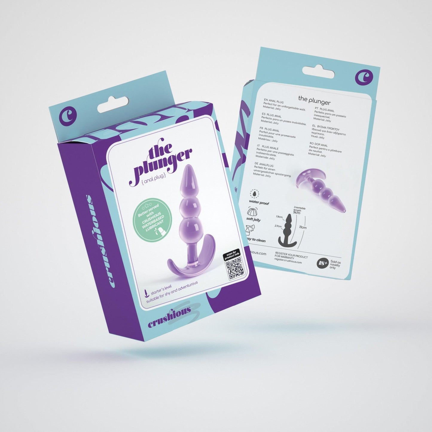Jucarie Anala Flexibila pentru Incepatori si Avansati, Design Ergonomic & Confort Maxim, Crushious The Plunger, Mov - Amoroso