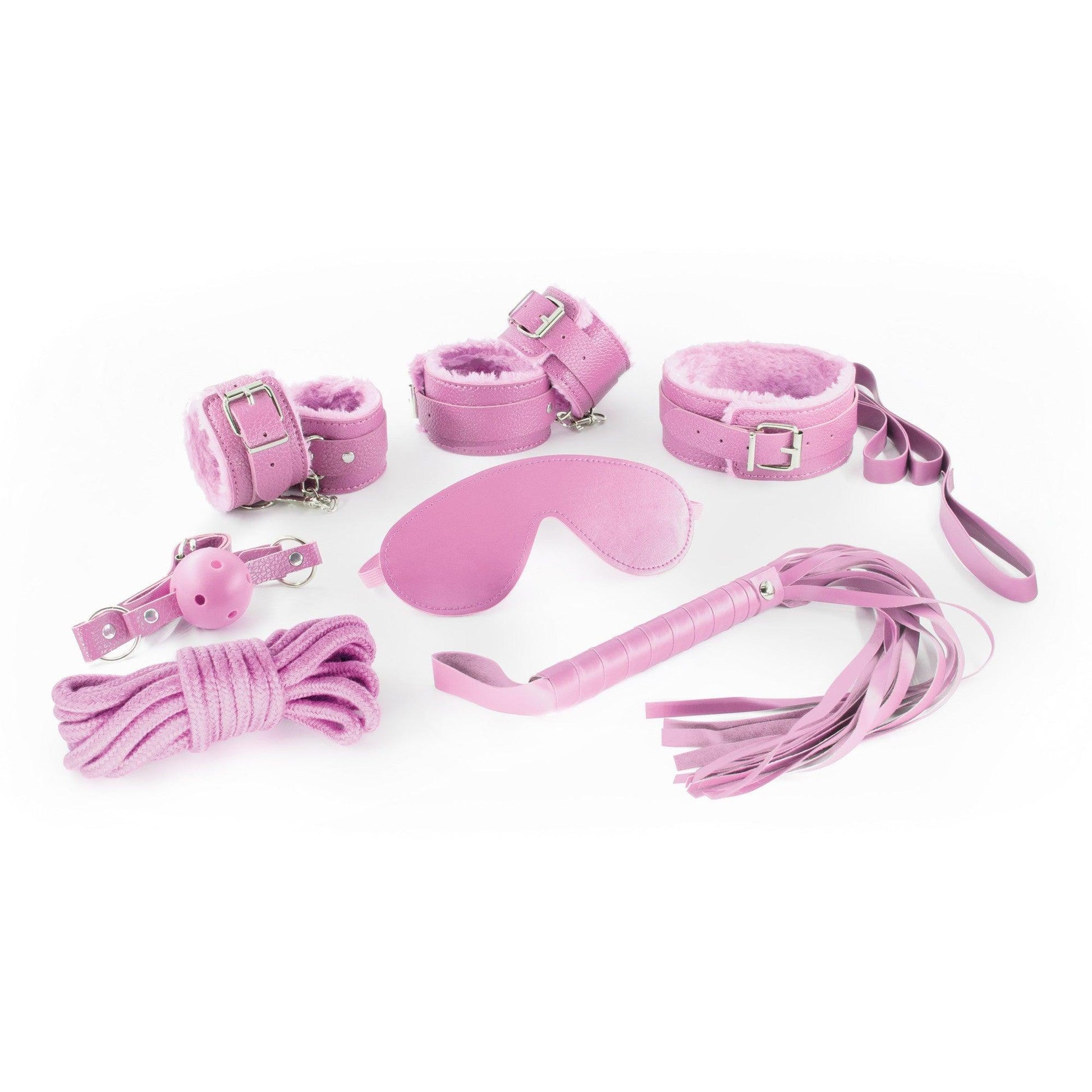 Kit Bondage 8 Piese Dungeons & Maidens, pentru Aventuri BDSM Complete, Crushious, Roz - Amoroso