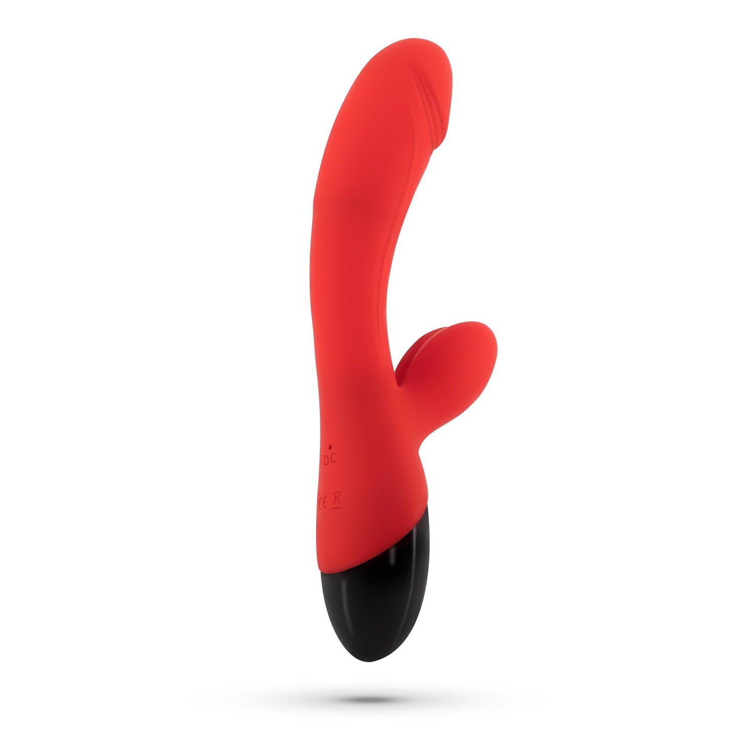 Vibrator Rabbit Dare Dong, 8 Moduri Vibrante, Stimulare Vaginala si Clitoridiana, Reincarcabil, Design Ergonomic, Rosu - Amoroso