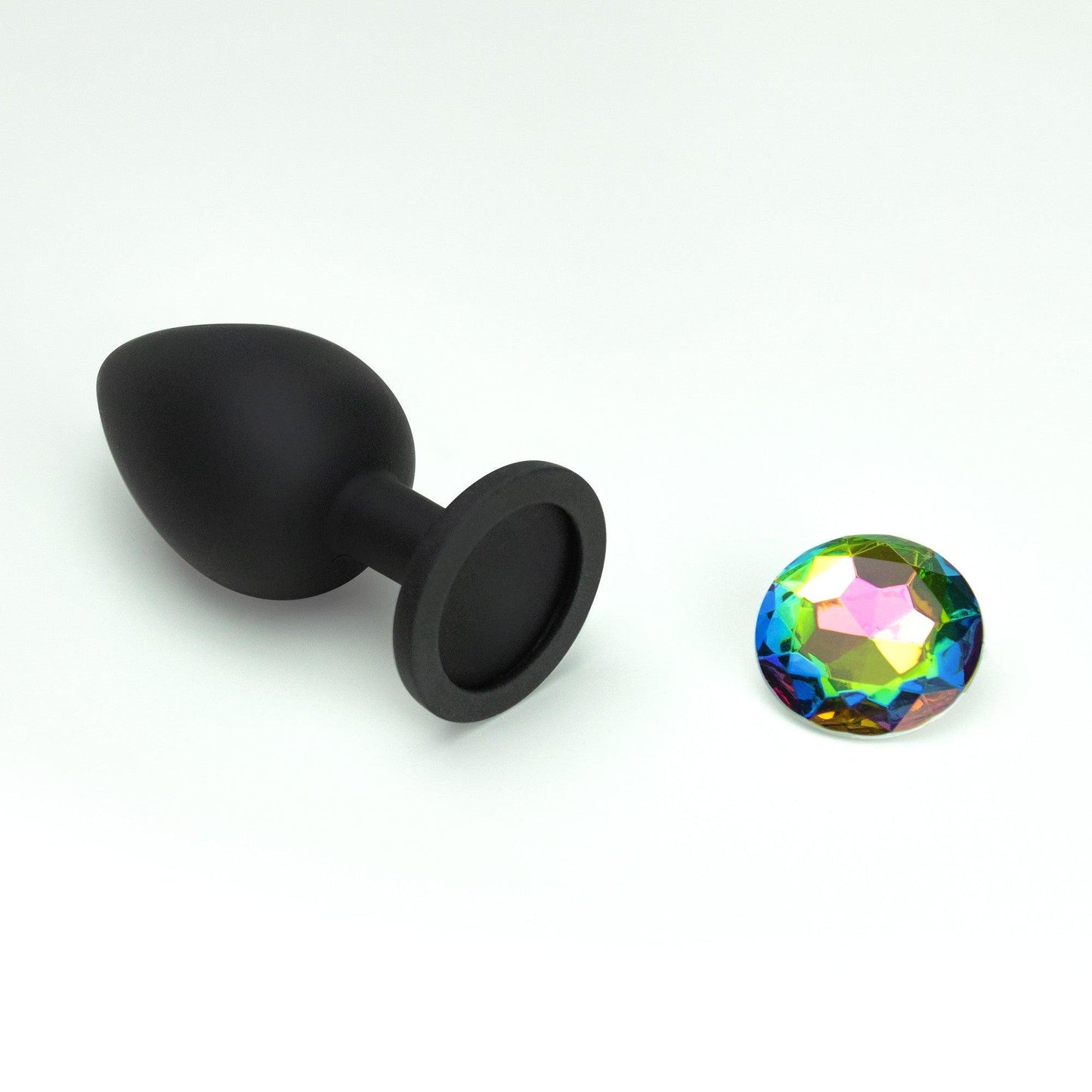 Plug Anal Mic cu 4 Bijuterii Schimbabile, Eleganta si Versatilitate, 7x2.7 cm, Crushious Camileo, Multicolor - Amoroso