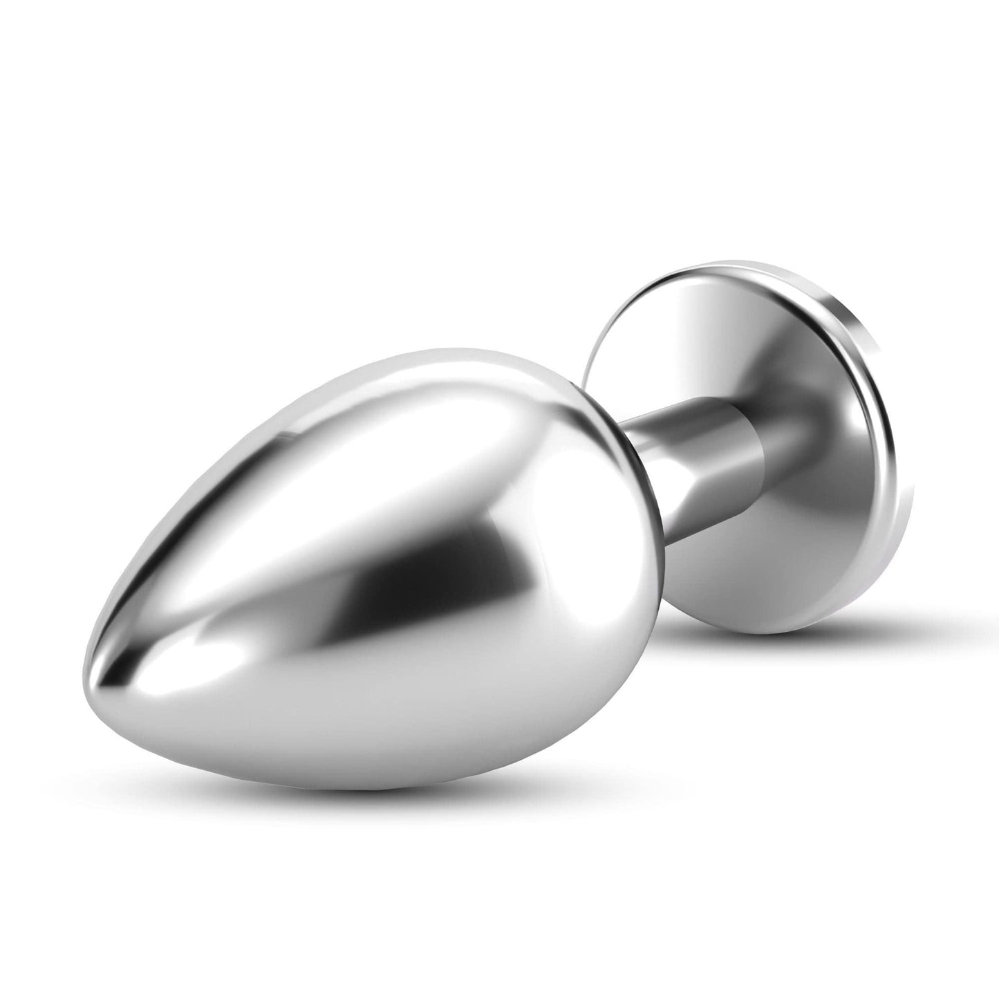 Dop Anal Medium cu Cristal, Rafinament si Placere in Fiecare Moment, 7x3.3 cm, Crushious, Argintiu - Amoroso