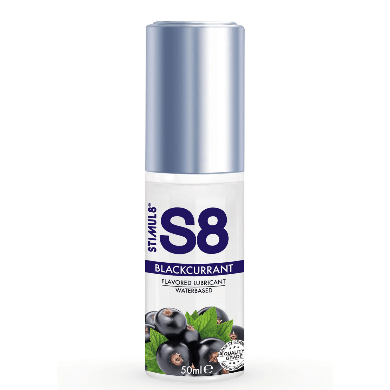 Lubrifiant Pe Baza de Apa, Gust De Coacaze Negre, Momente Intime Delicioase, S8 Blackcurrant Lubricant, 50ml - Amoroso