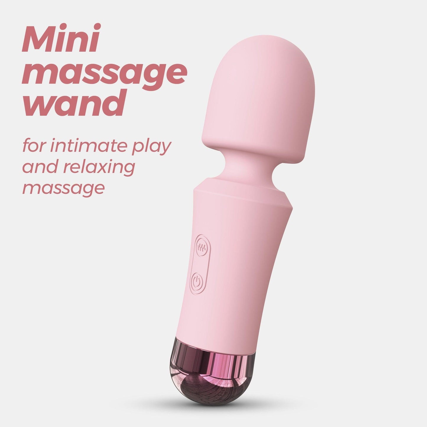 Mini Vibrator Wand Reincarcabil, Masaj si Relaxare Discreta, Crushious Wanda, Roz - Amoroso