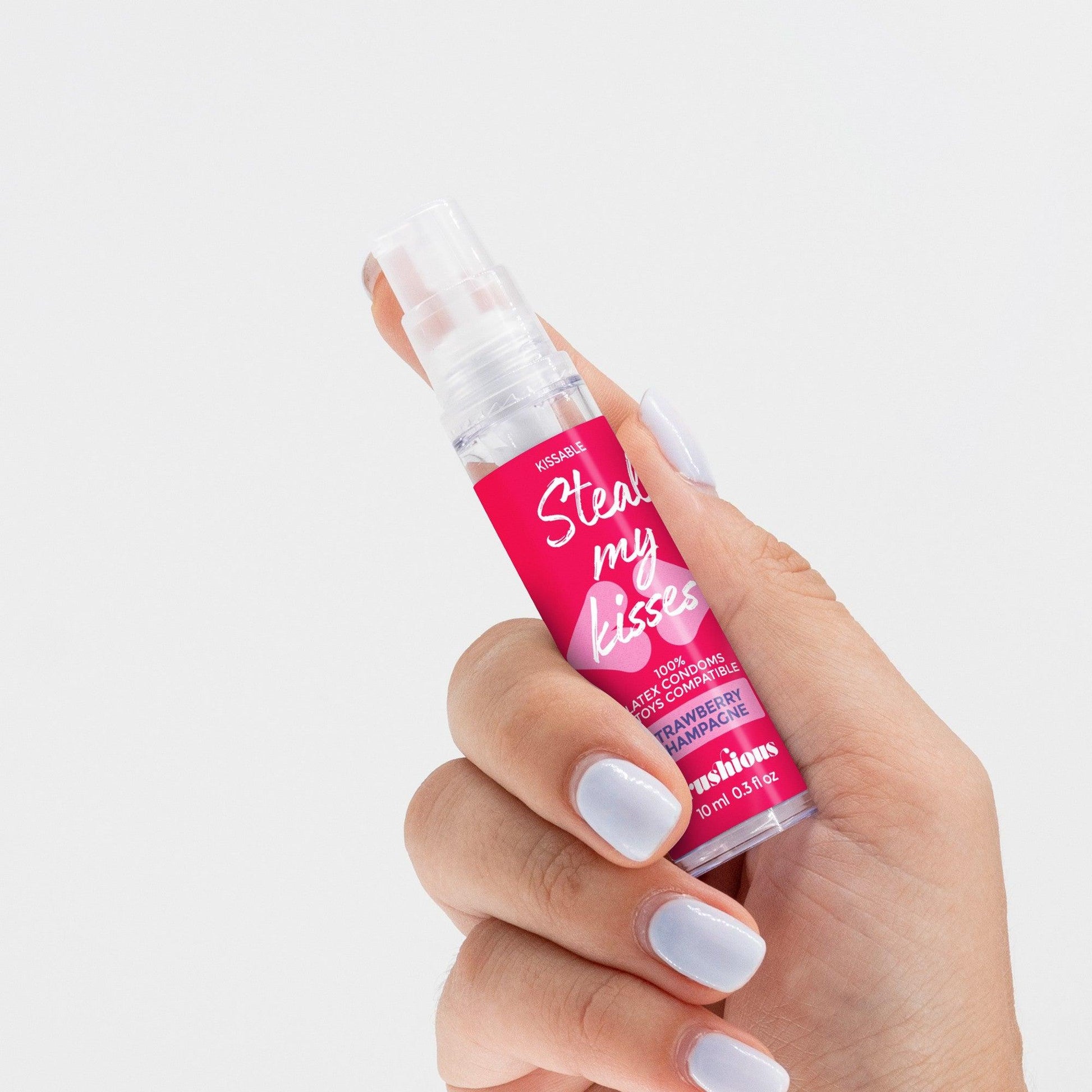 Lubrifiant cu Aroma de Capsuni si Sampanie, Perfect pentru Momente Dulci si Senzuale, 10ml - Amoroso