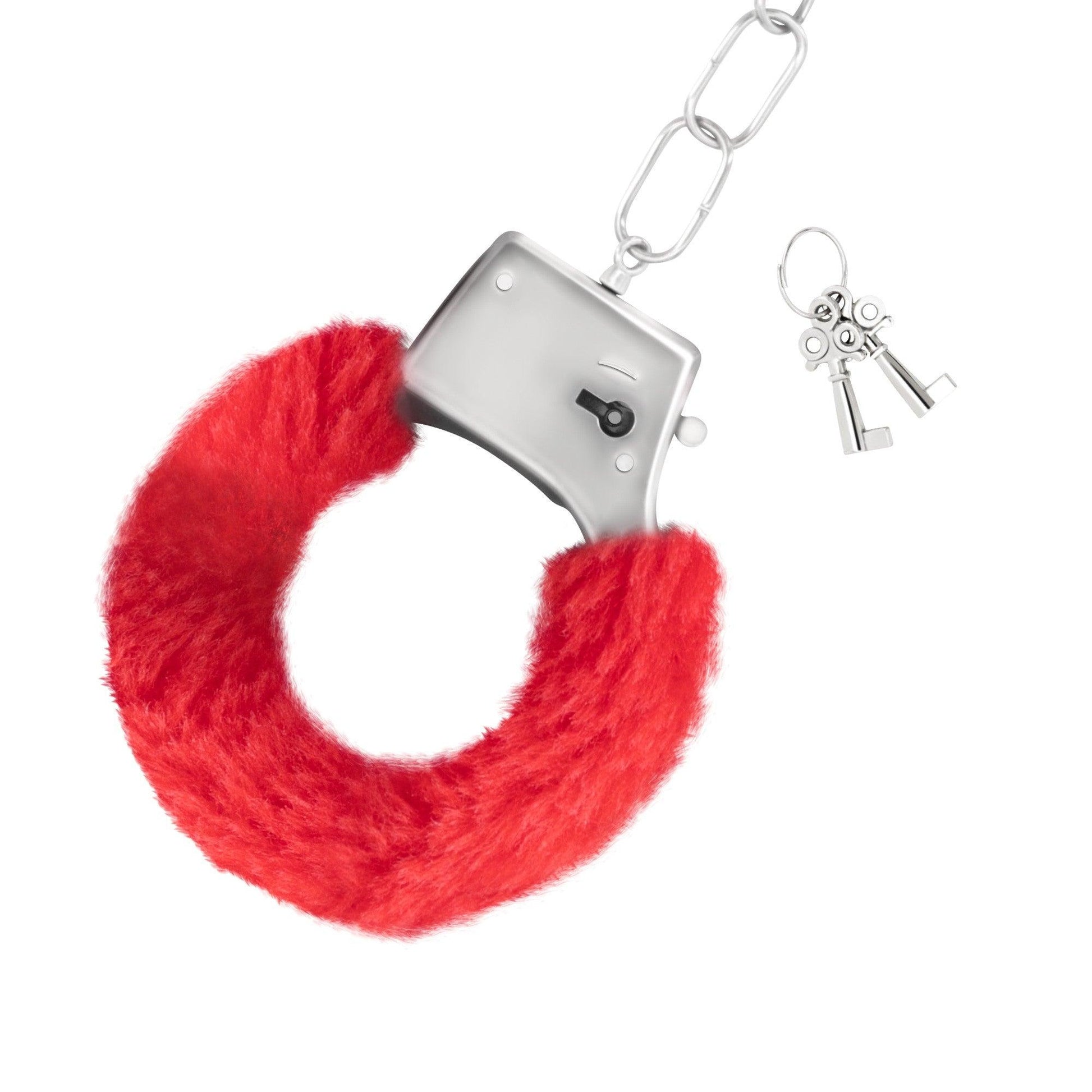 Catuse Pufoase Love Cuffs, Eleganta si Aventura in Jocurile Intime, Crushious, Rosu - Amoroso