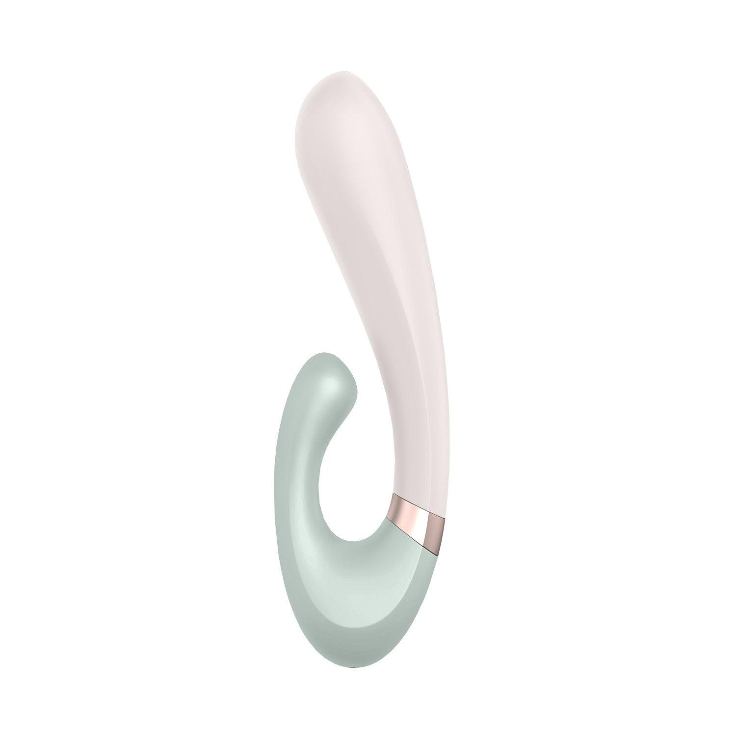 Vibrator cu Functie de Incalzire, Control prin Aplicatie, Placeri Supreme, Satisfyer Heat Wave, Verde - Amoroso