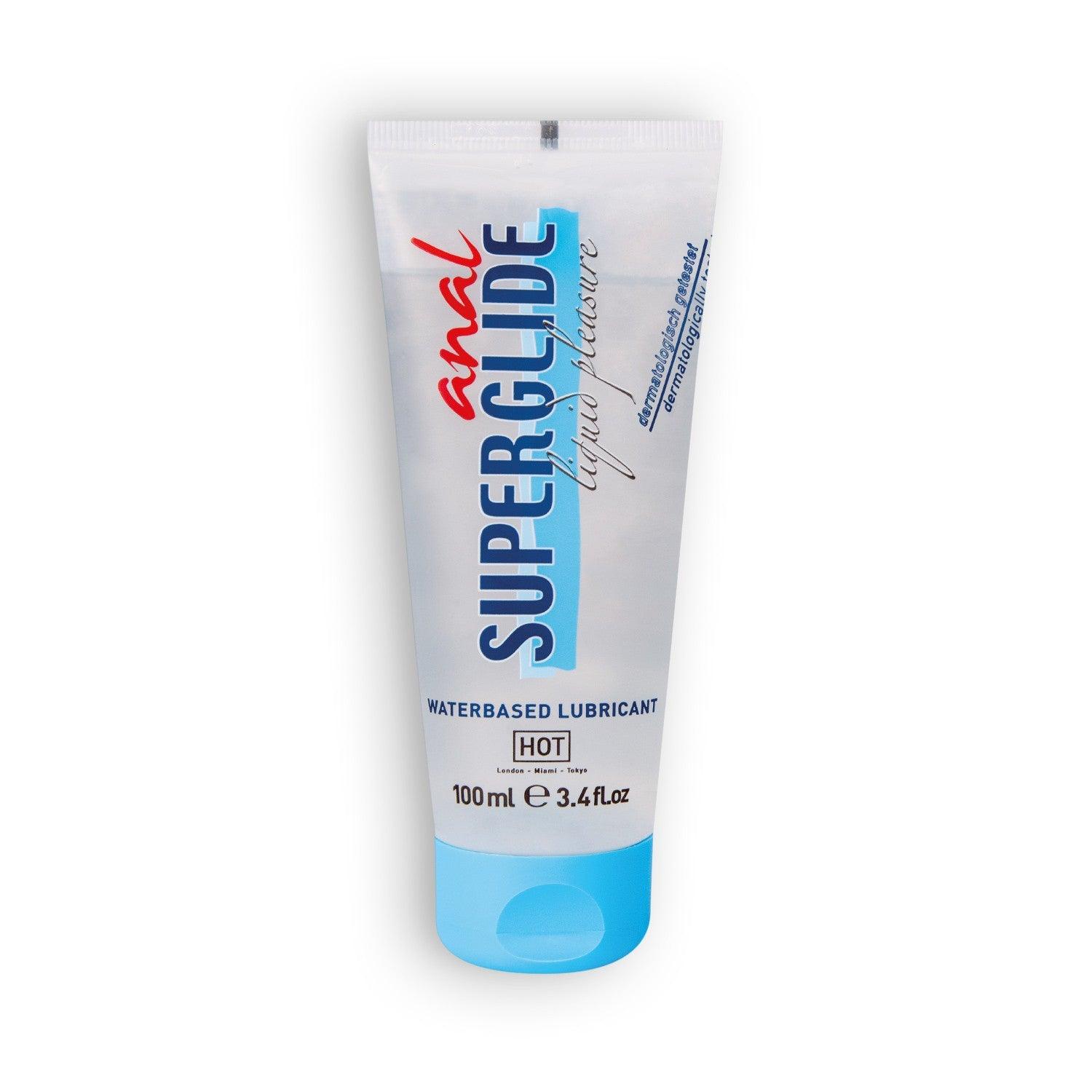 Lubrifiant Pe Baza de Apa, pentru Confort si Lubrifiere de Lunga Durata, Superglide Anal, 100ml - Amoroso