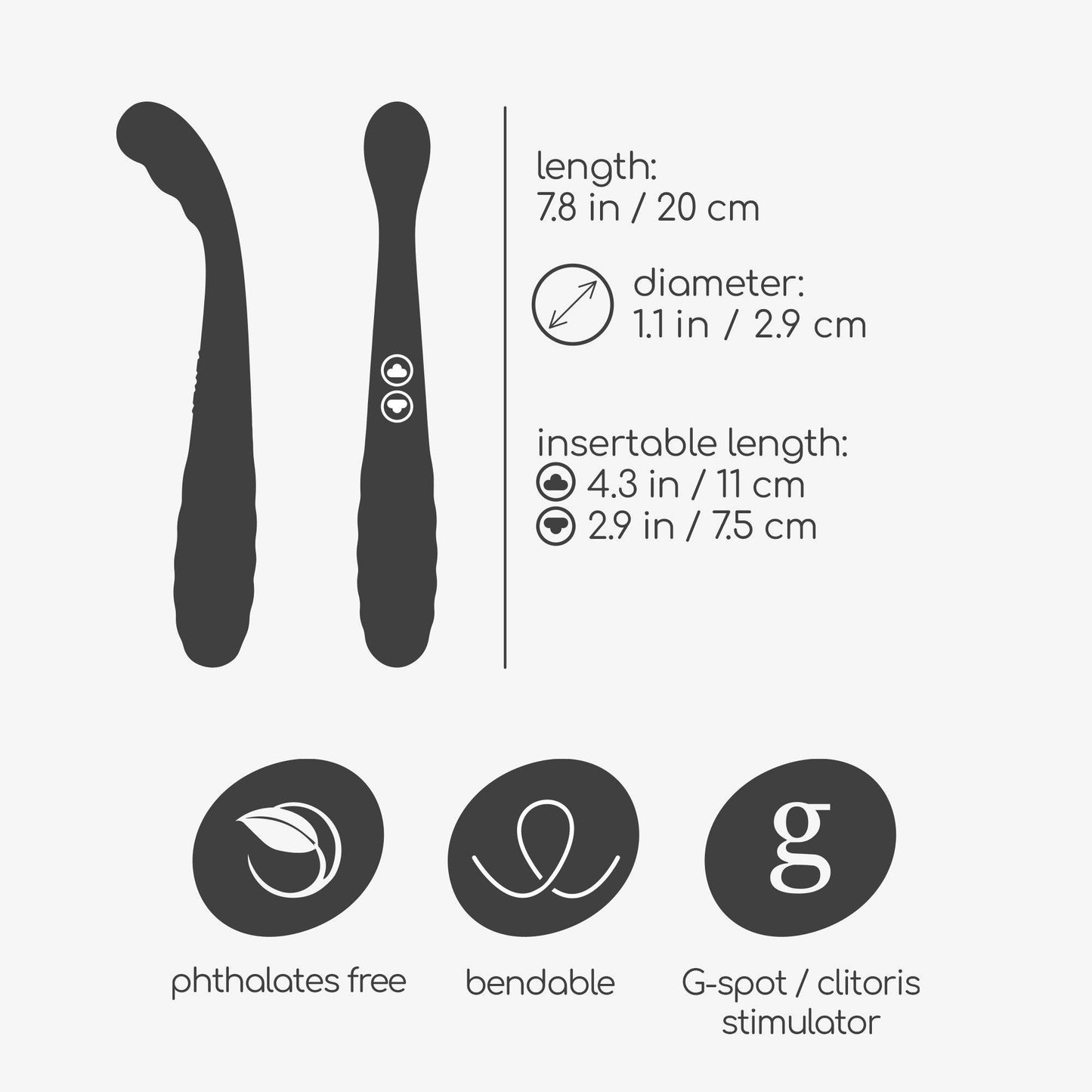 Vibrator Dual-End Flexibil, Stimulare G-Spot si Clitoridiana, Crushious Pixie, Roz/ Auriu - Amoroso