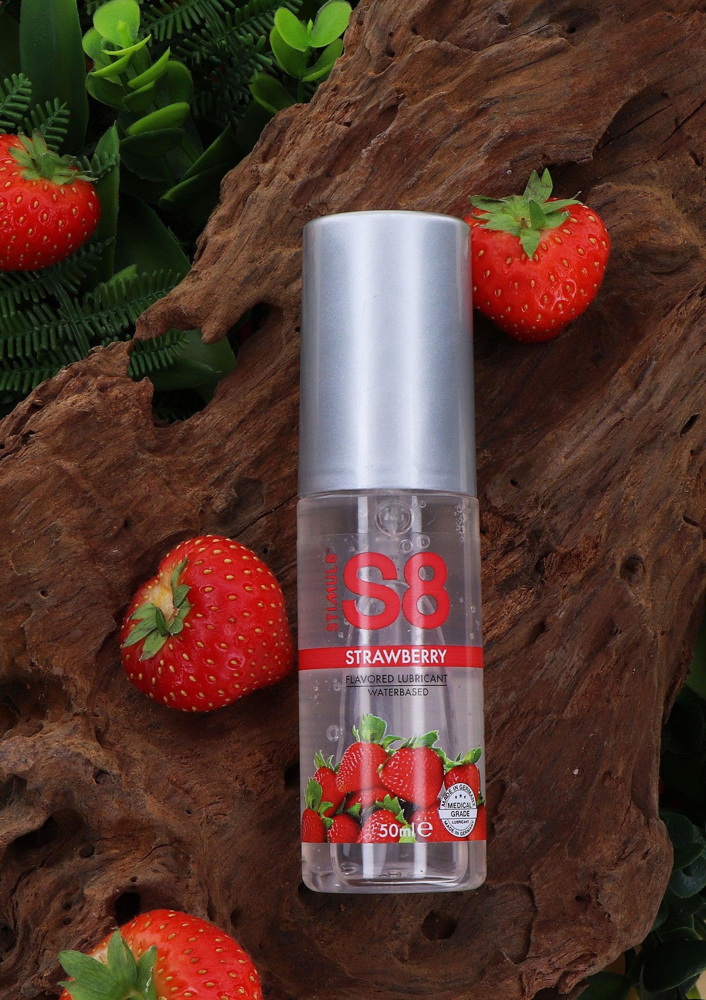 Lubrifiant Pe Baza de Apa, Gust De Capsuni, Momente Intime Delicioase, S8 Strawberry Lubricant, 50ml - Amoroso