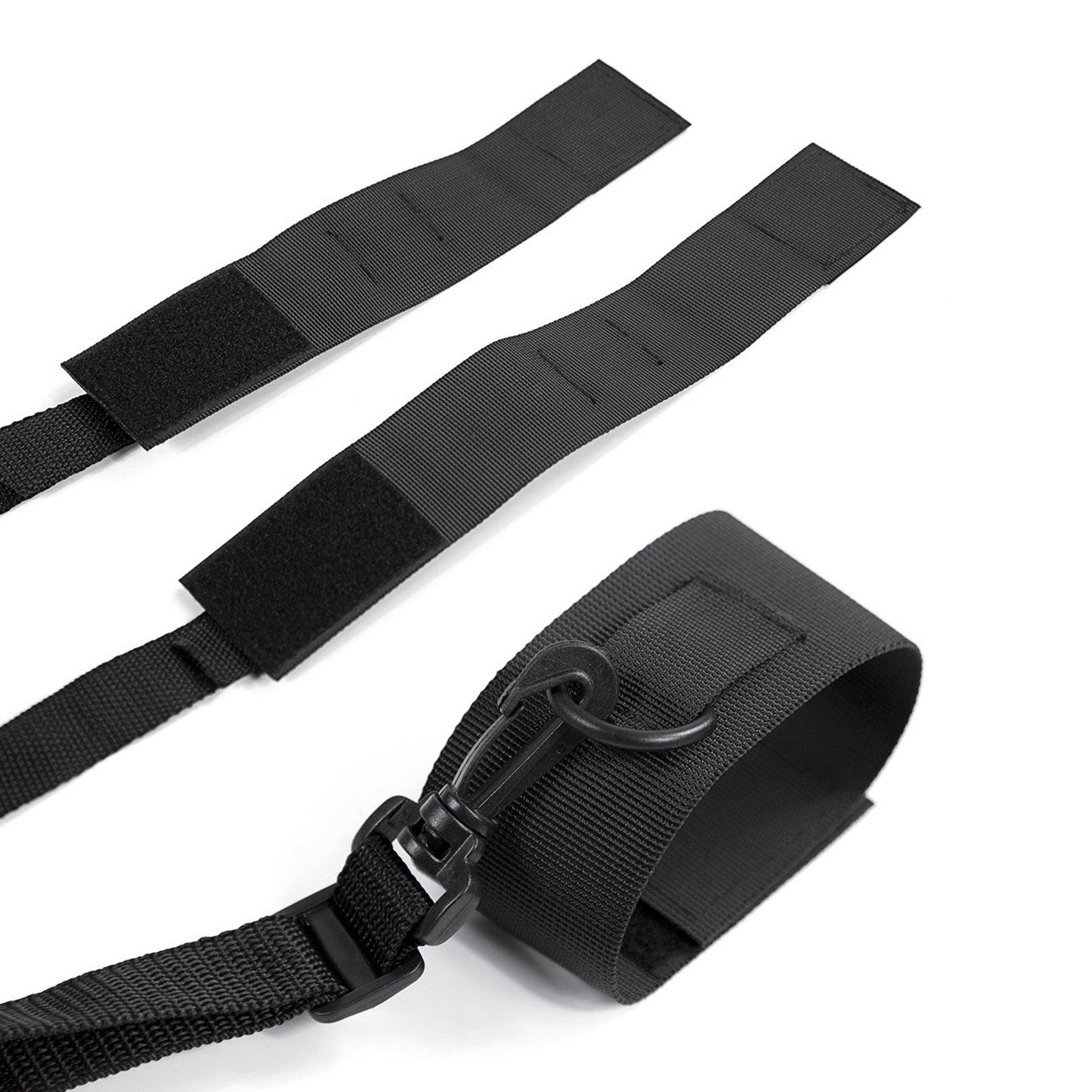 Set Universal de Legaturi pentru Pat, Accesoriu Ideal pentru Jocuri BDSM si Momente Intime, Crushious, Negru - Amoroso