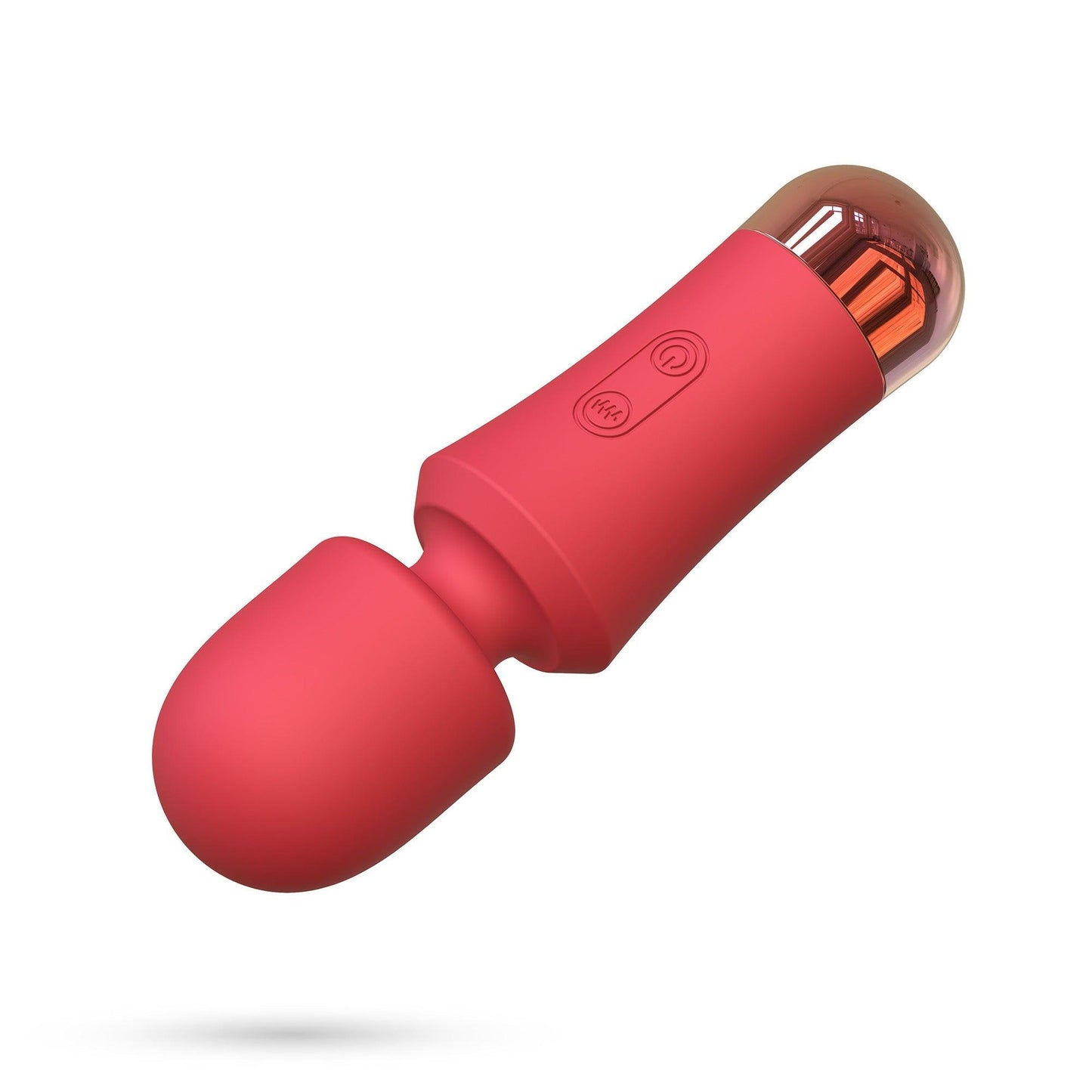 Mini Vibrator Wand Reincarcabil, Masaj si Relaxare Discreta, Crushious Wanda, Rosu - Amoroso