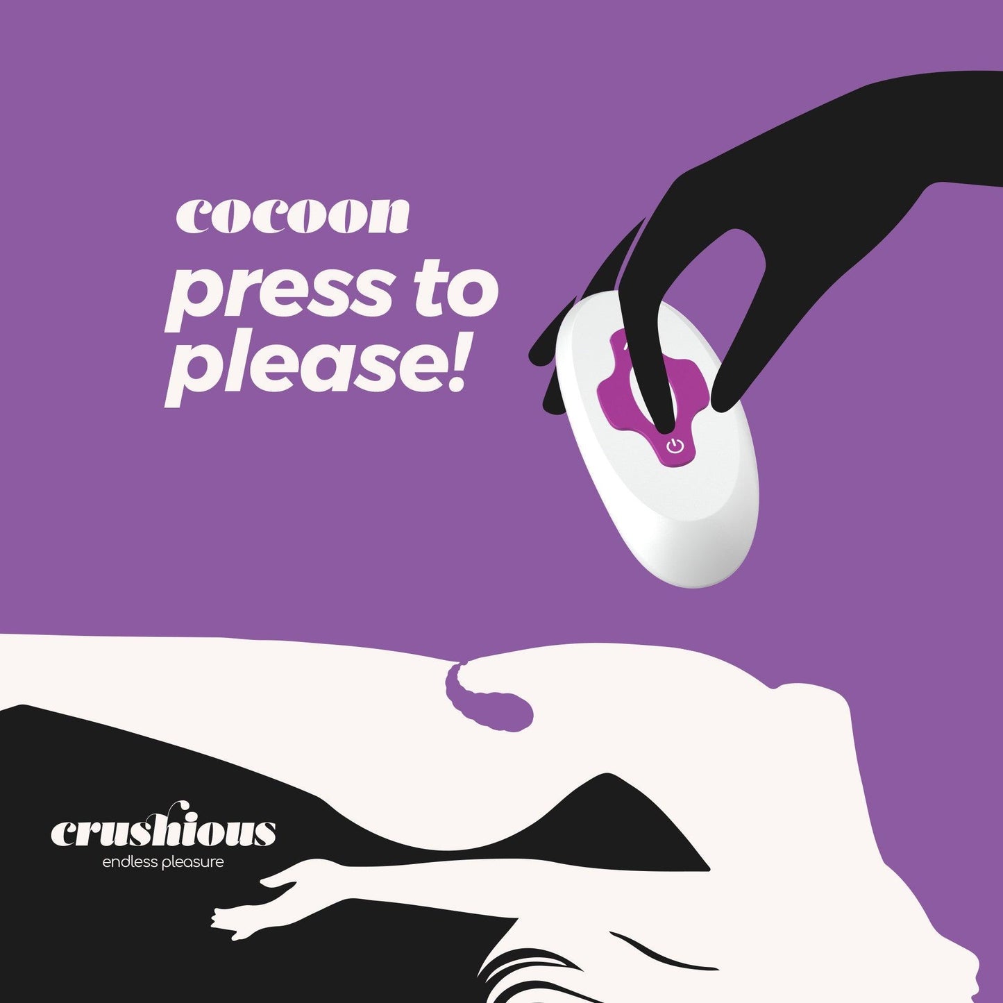 Vibrator Cocoon, Oul Vibrant Reincarcabil cu Telecomanda Wireless, 9 Moduri de Vibratie, Mov - Amoroso