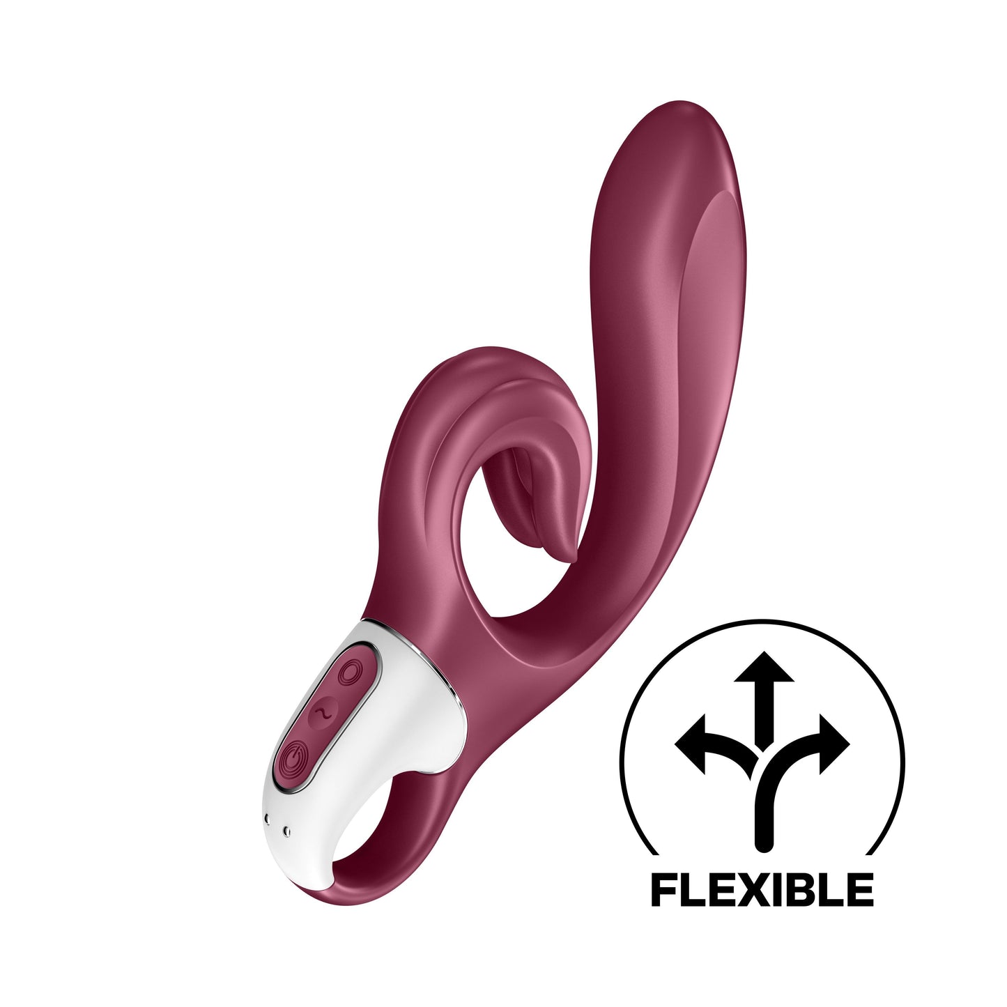 Vibrator Iepure cu Stimulare Duala, Placeri Supreme, Satisfyer, Rosu - Amoroso