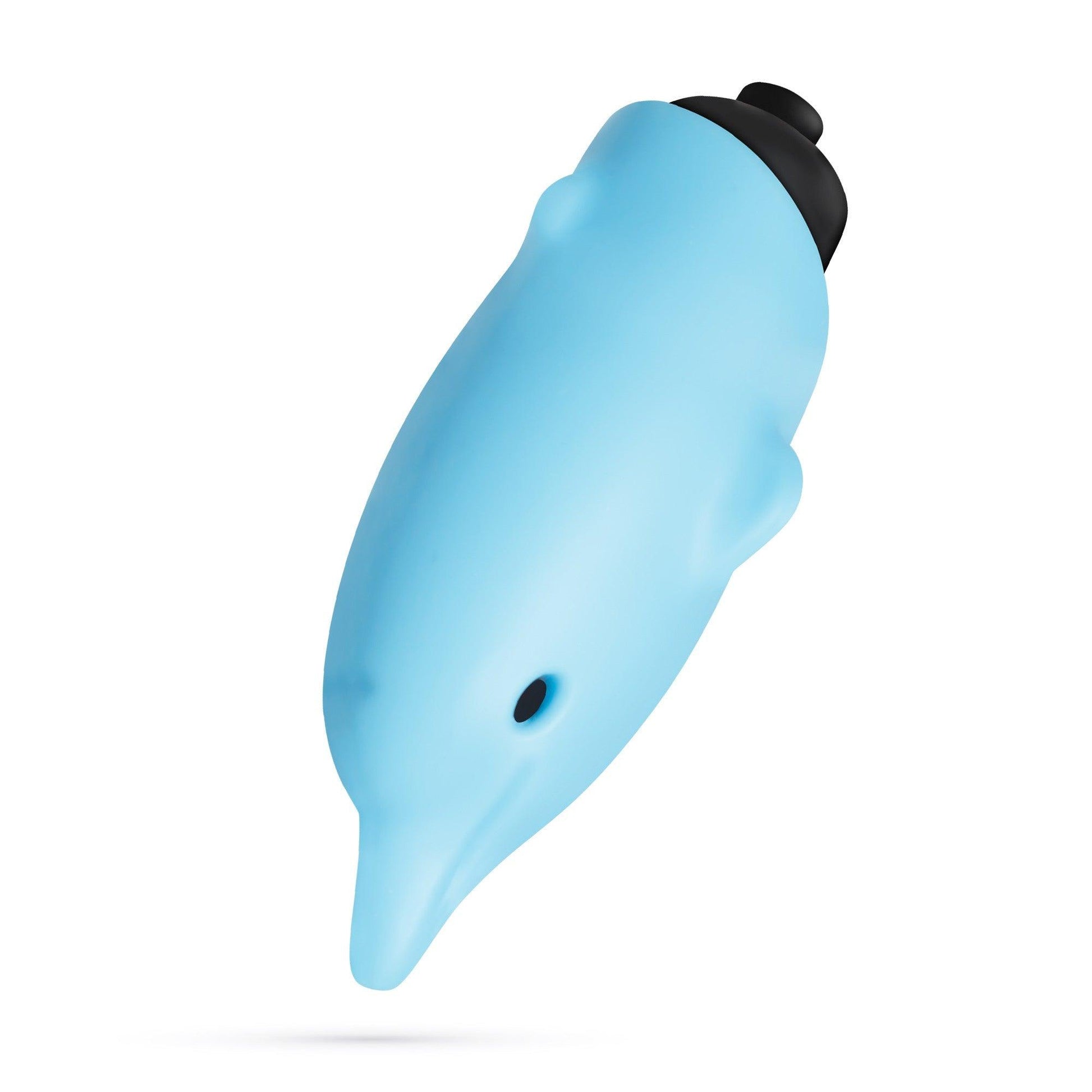 Vibrator Mini cu 10 Moduri de Vibratie, Design Compact si Adorabil, Crushious Dolphin, Albastru - Amoroso
