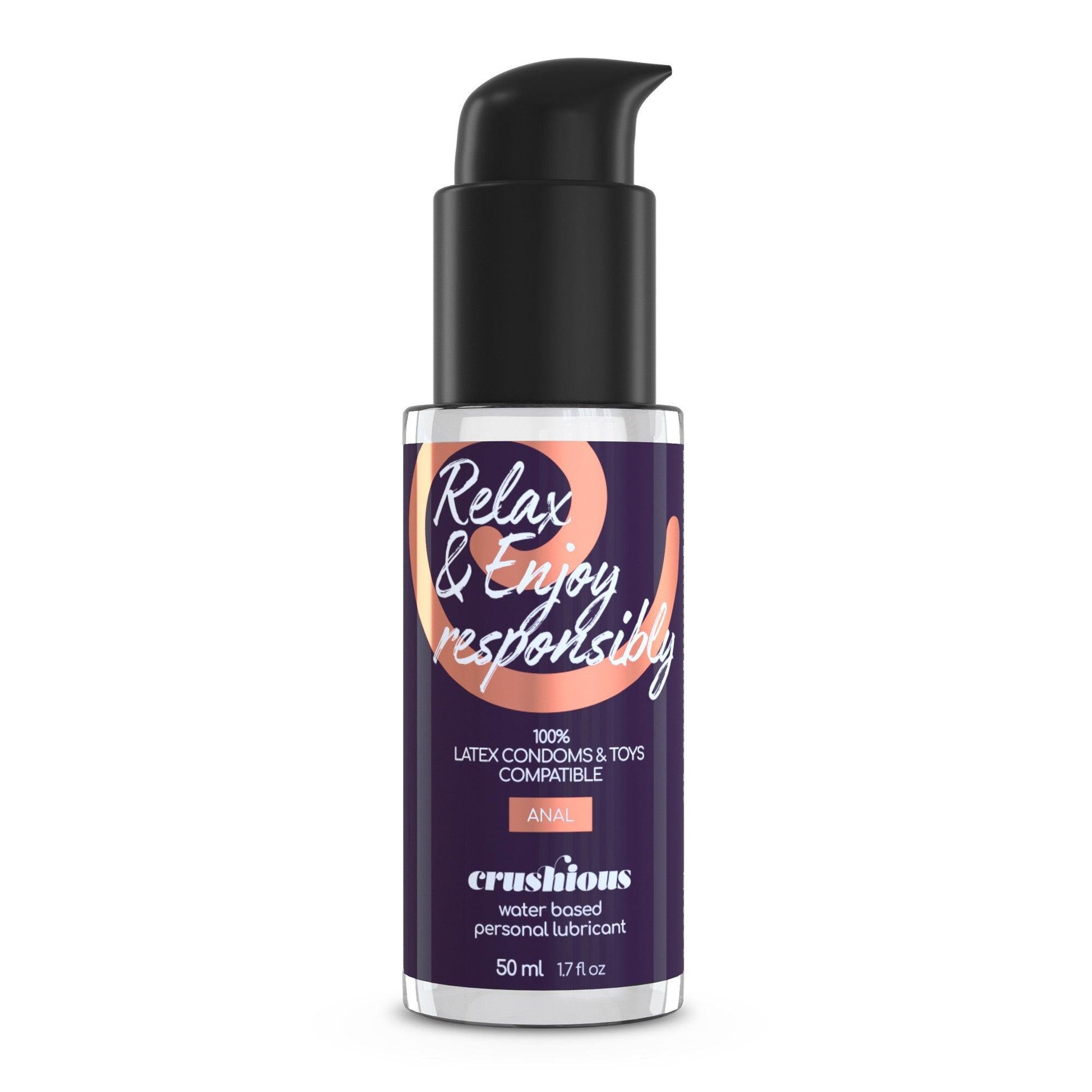 Lubrifiant pe baza de apa, fara aroma, pentru sex anal, Crushious, 50 ml - Amoroso