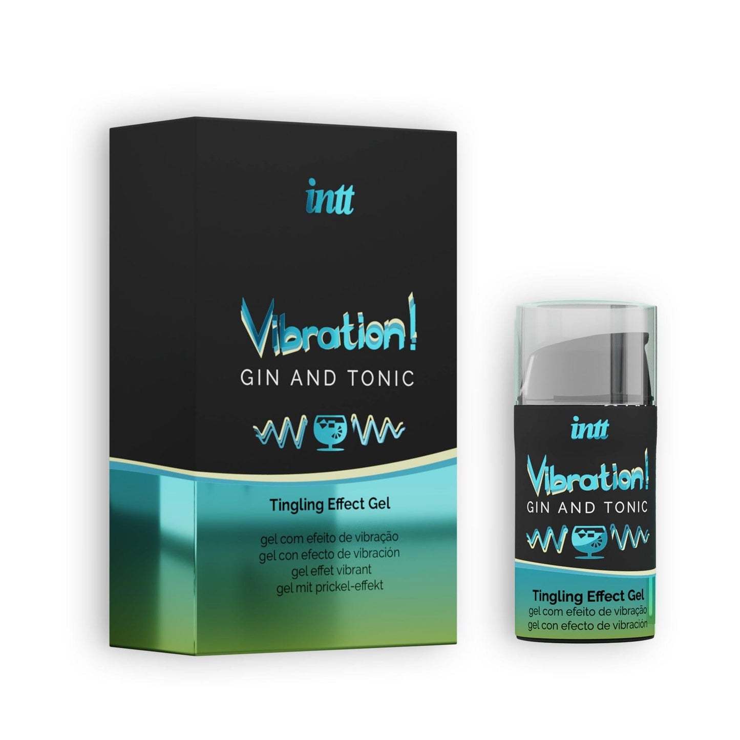 Gel Intim, Efect Vibrant si Stimulare Senzoriala Intensa, Gin and Tonic, Intt, 15ml - Amoroso