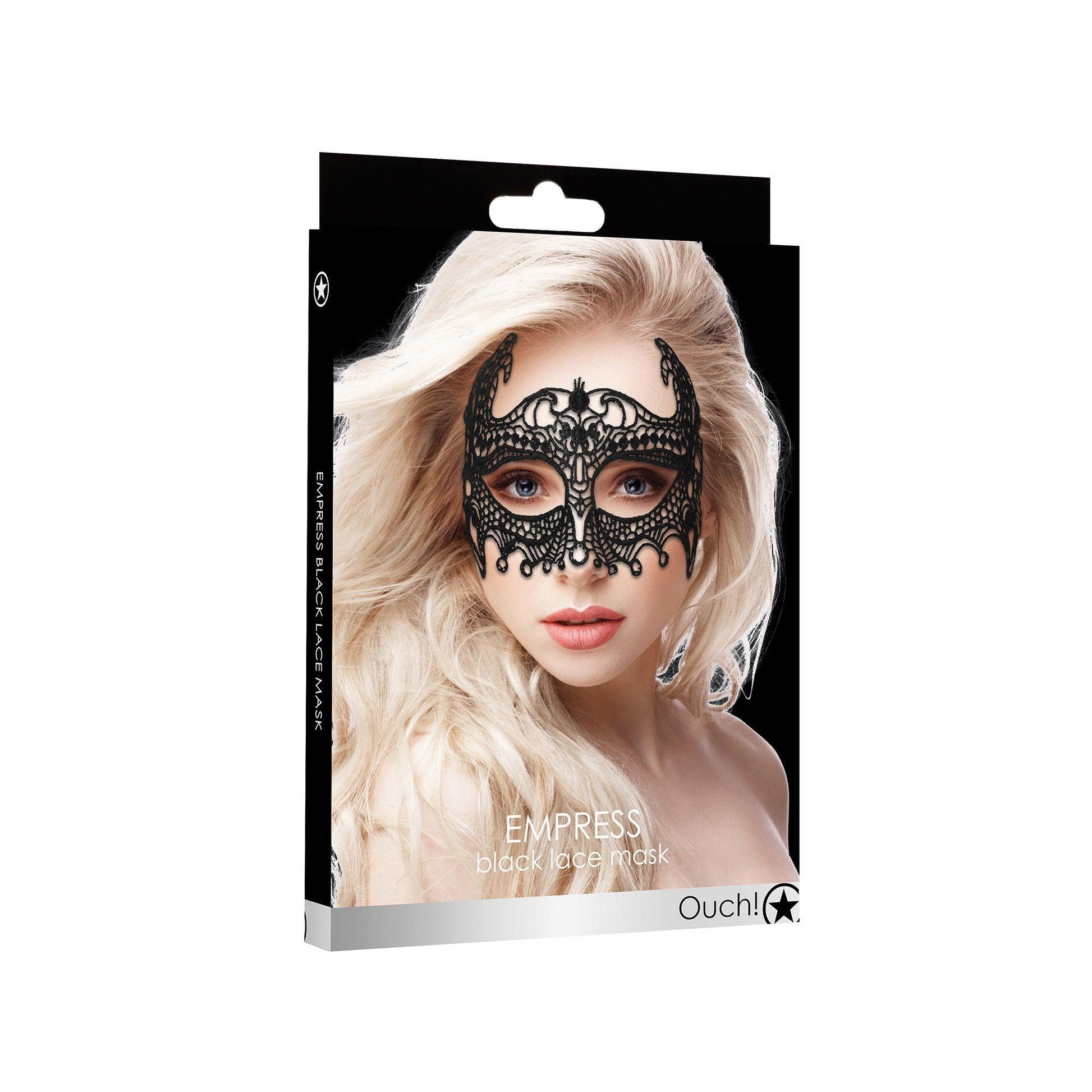 Masca de Dantela Empress, Eleganta si Mister, Evenimente Speciale, Negru - Amoroso