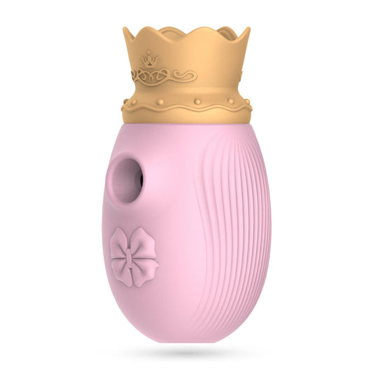 Stimulator Clitoral Regal, cu 10 Moduri de Vibratie, Crushious Monarch, Roz - Amoroso