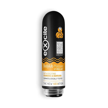 Gel de Masaj Stimulant Bodylub, Cu Guarana si Damiana pentru Relaxare si Placere, Excite, 200 ml - Amoroso