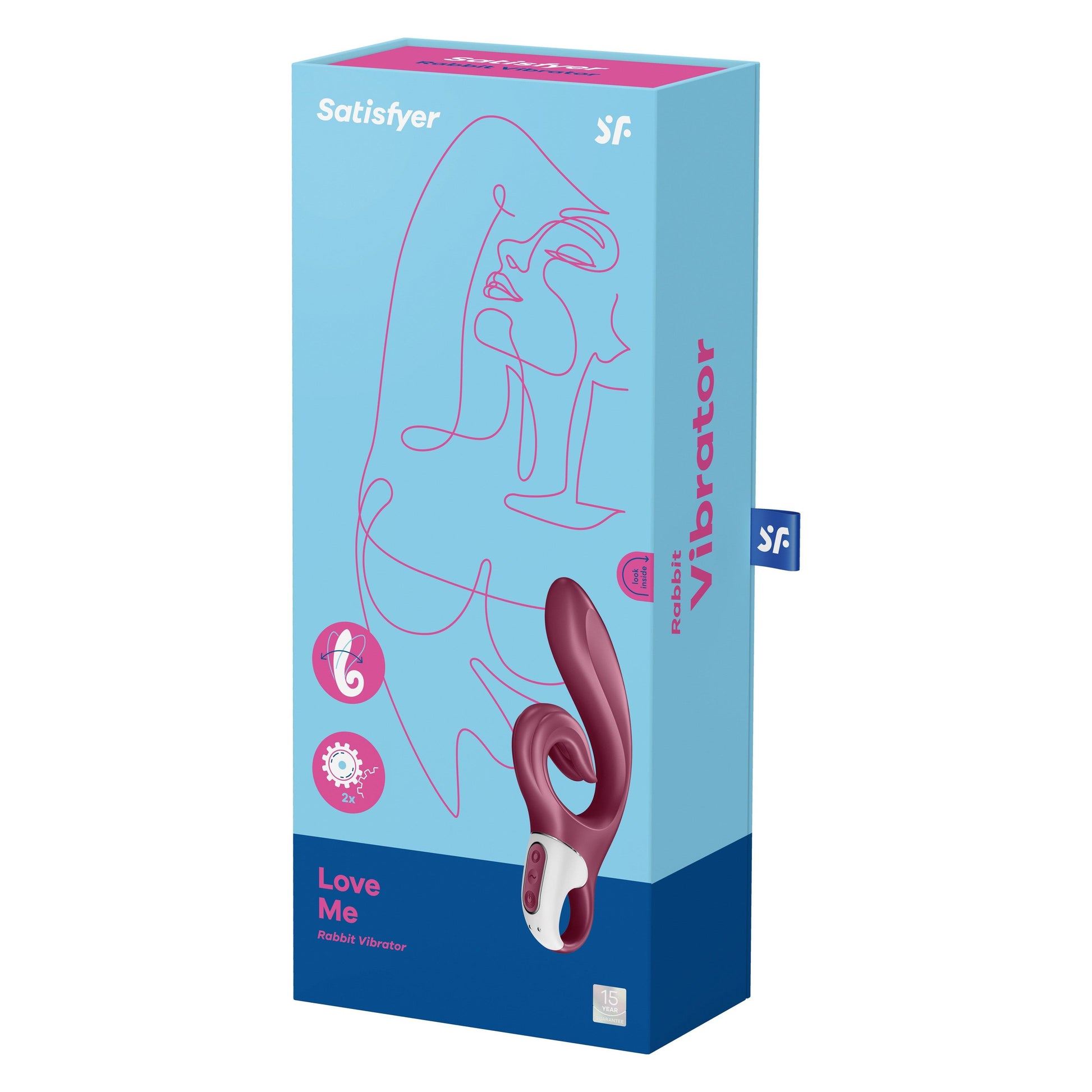 Vibrator Iepure cu Stimulare Duala, Placeri Supreme, Satisfyer, Rosu - Amoroso