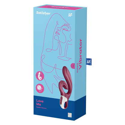 Vibrator Iepure cu Stimulare Duala, Placeri Supreme, Satisfyer, Rosu - Amoroso