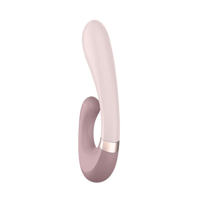 Vibrator cu Functie de Incalzire, Control prin Aplicatie, Placeri Supreme, Satisfyer Heat Wave, Roz - Amoroso