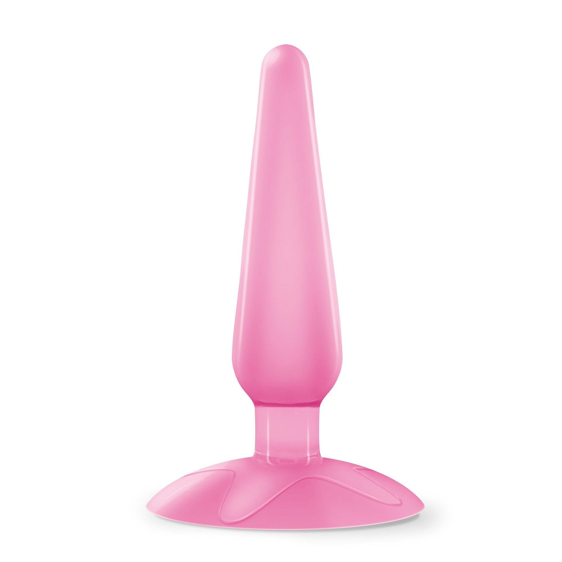 Jucarie Anala pentru Incepatori, Material Jelly Moale. 11 cm, Butt Plug Crushious Jolly, Roz - Amoroso