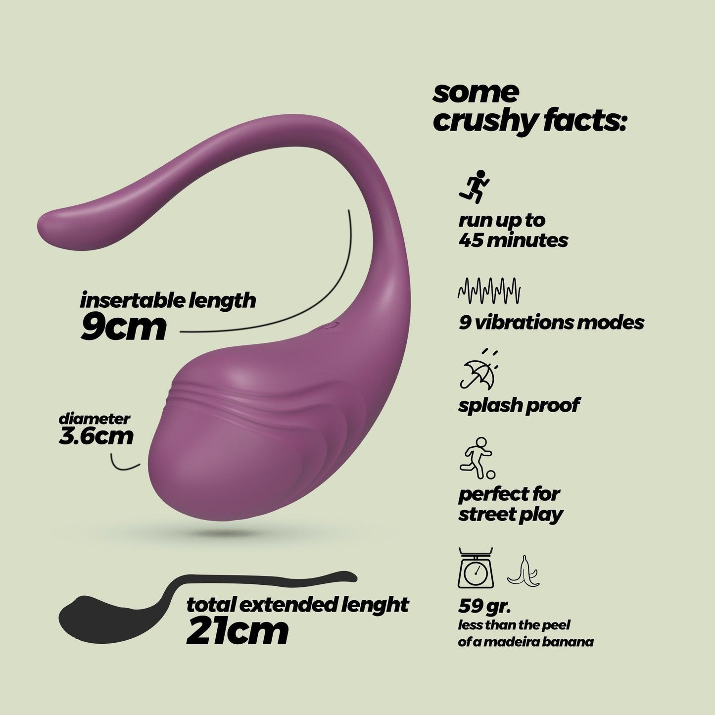 Ou Vibrator cu Telecomanda, Experienta Intensa si Design Ergonomic, Crushious Tamago, Mov - Amoroso