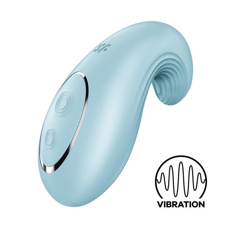 Stimulator Ergonomic cu 15 Moduri de Vibratie, Placere Personalizata, Satisfyer Dipping Delight, Albastru - Amoroso