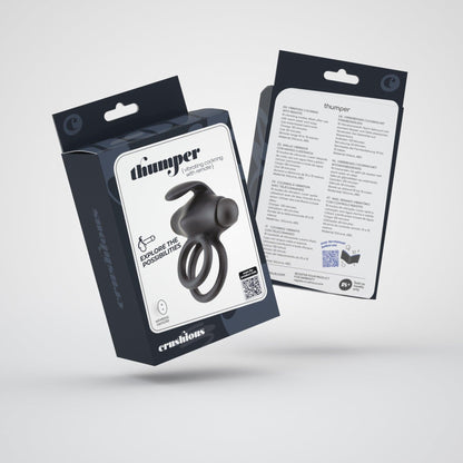 Inel Penian Vibrator cu 10 Moduri de Vibratie, Telecomanda pentru Placere Intensa si Versatilitate in Dormitor, Negru - Amoroso